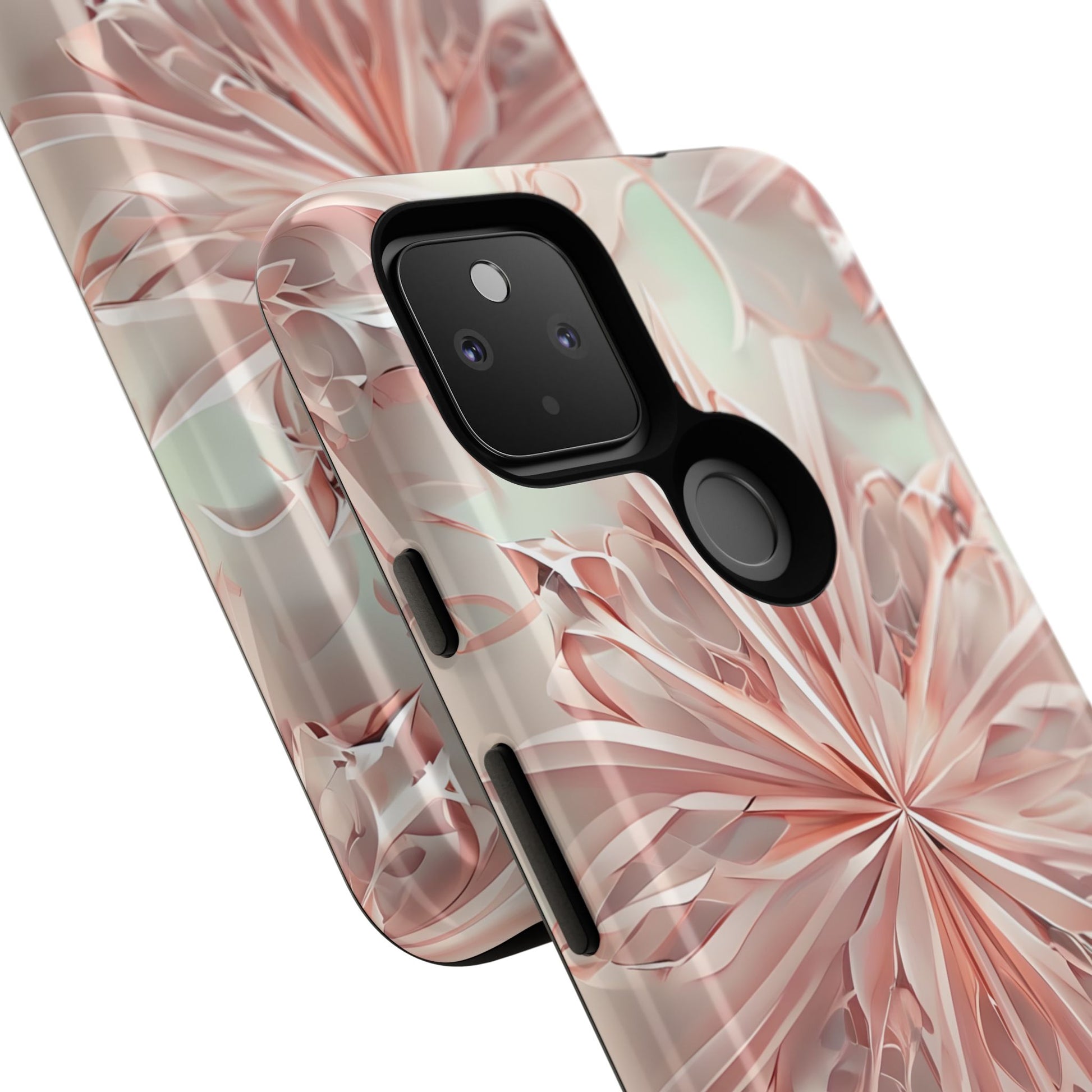 Blush Frost from our Kaleidoscope Collection - Google Pixel 4a 5G tough case - Soft Pink Geometric Floral Design