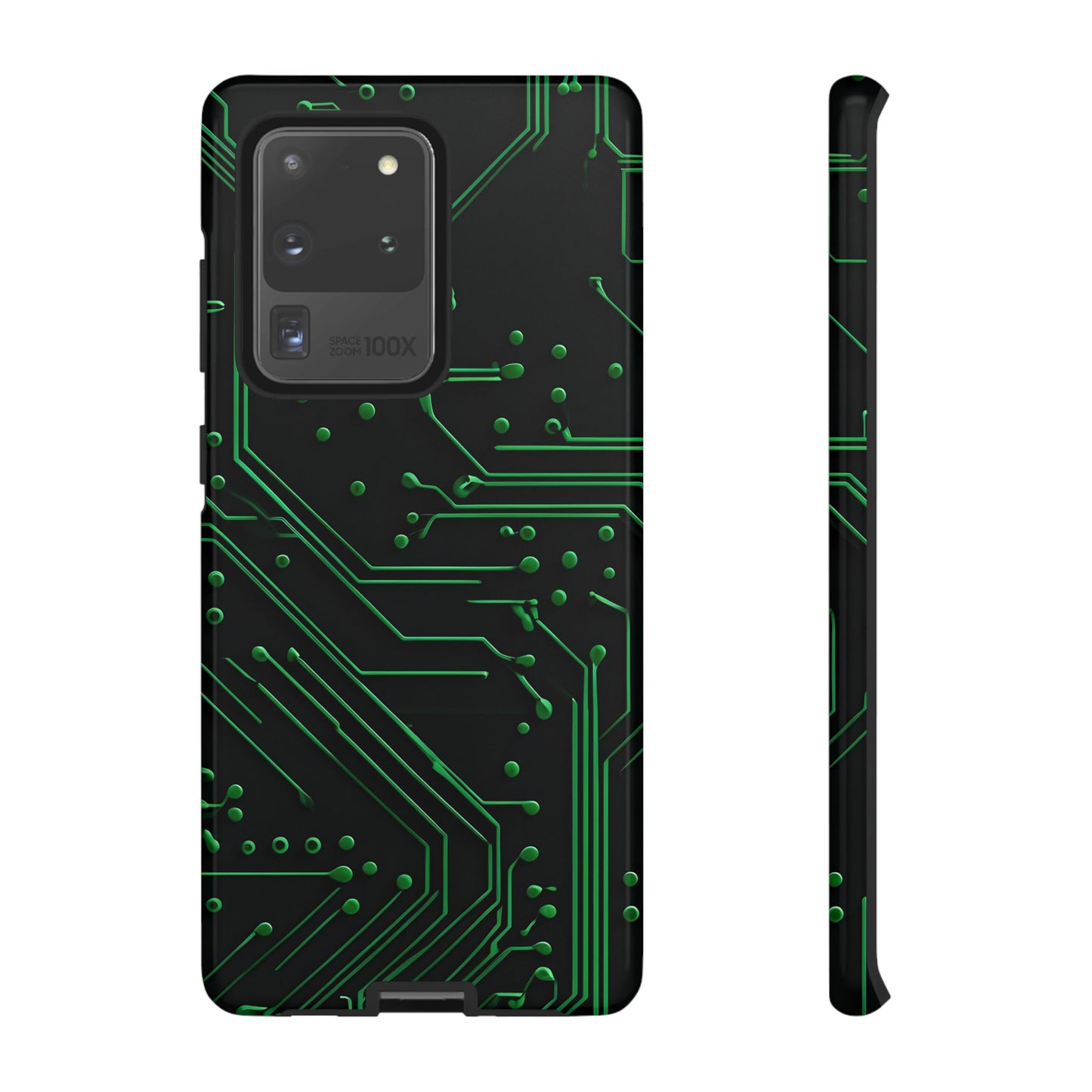 Green Circuit Grid Samsung Case