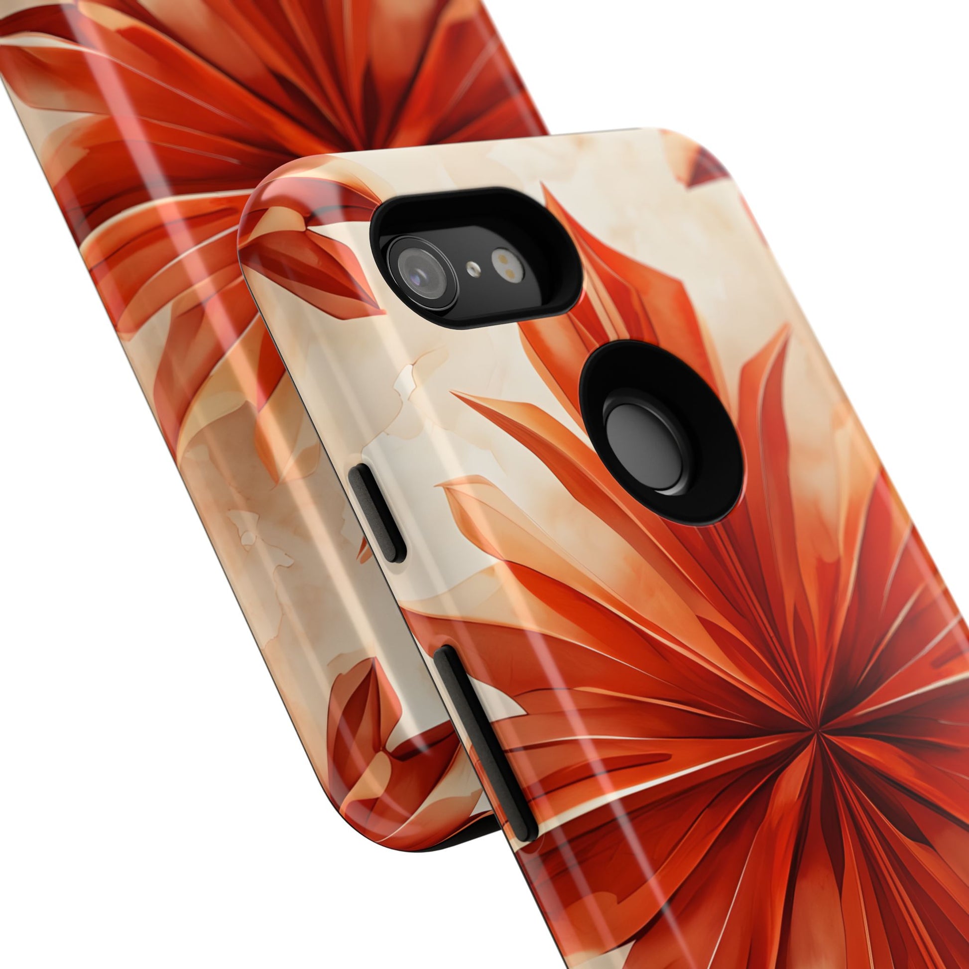 Sunset Fleur Google Pixel 3 - Kaleidoscope Collection of MagSafe Compatible - Vibrant Sunset Flower Design