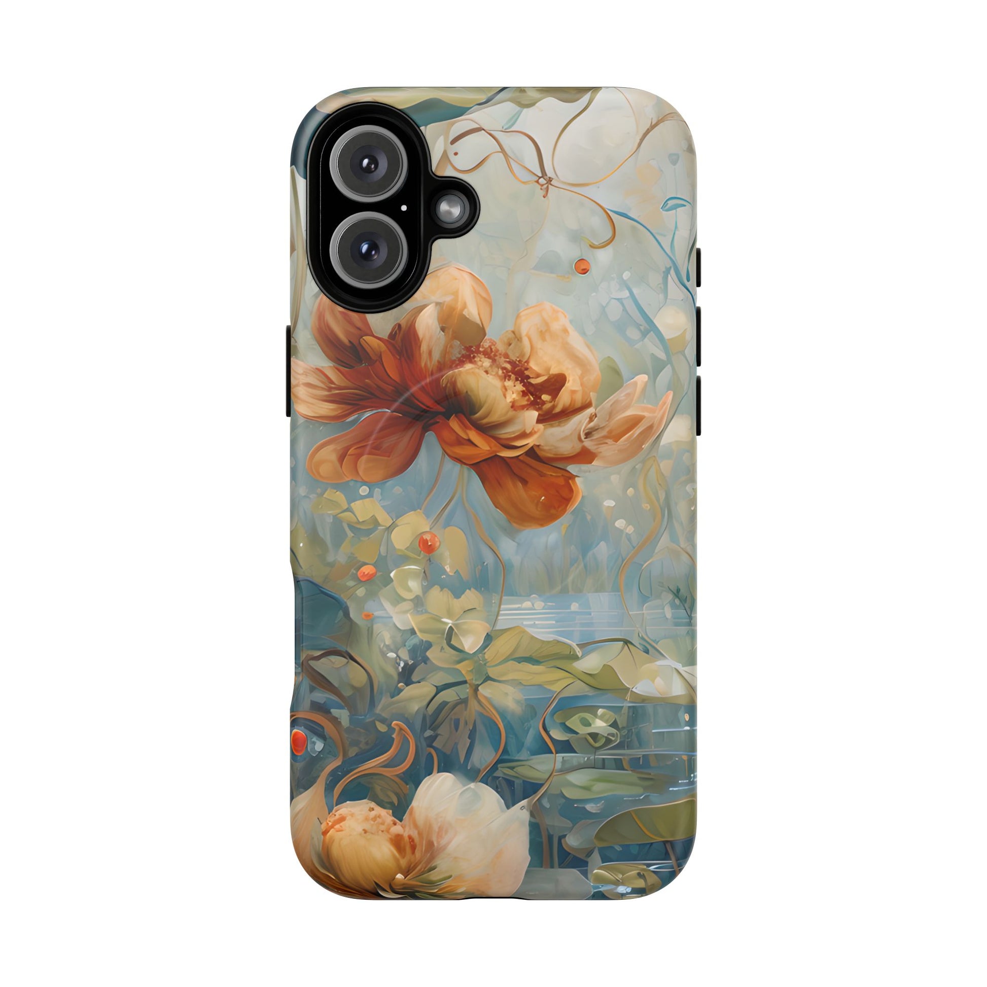 Waterlily Dreamscape - Artistic Floral iPhone 16 Plus MagSafe Phone Case - Waterlily & Lotus Design
