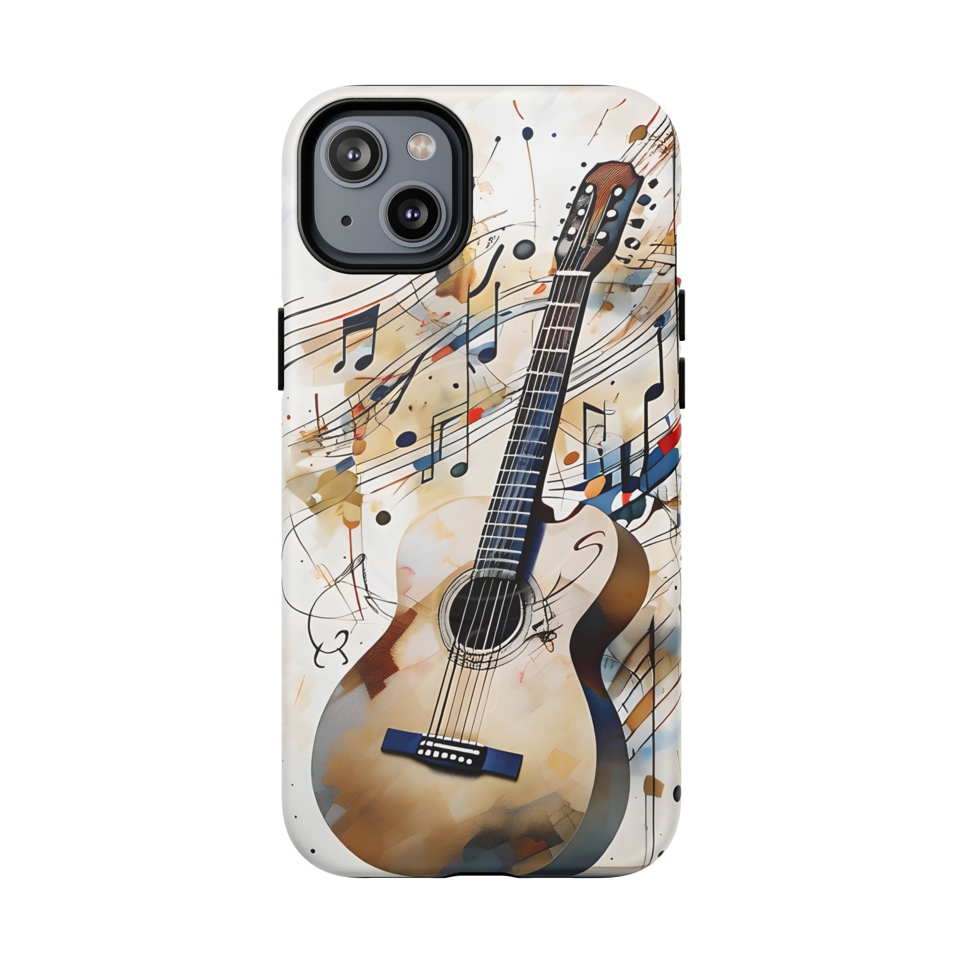 Strum and Flow Acoustic Guitar Art iPhone 14 Plus MagSafe Case