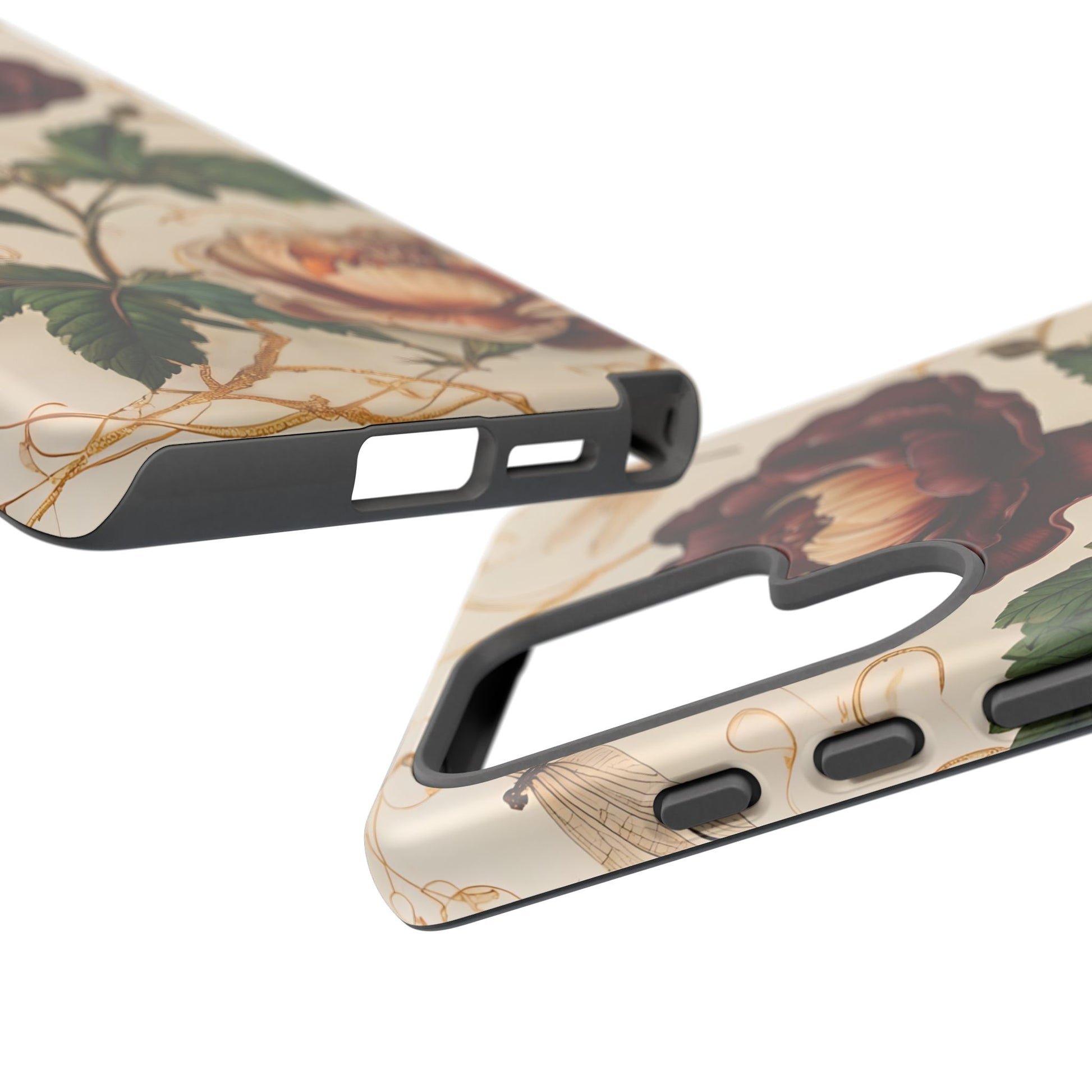 Vintage Burgundy Rose - Elegant Floral Samsung Galaxy S25 Ultra Phone Case - Classic Painterly Rose Design