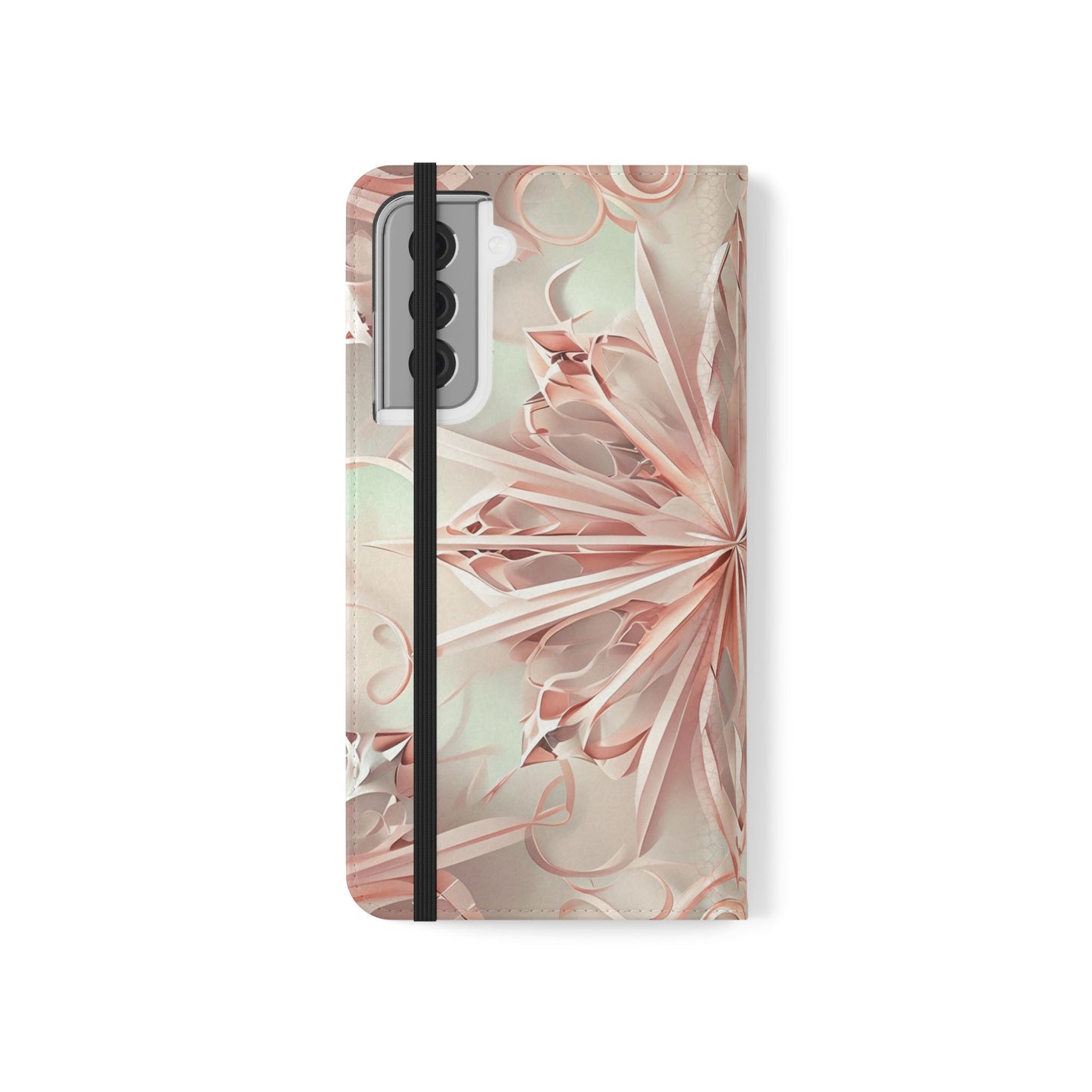 Blush Frost - Abstract Wallet Phone Case for Samsung Galaxy