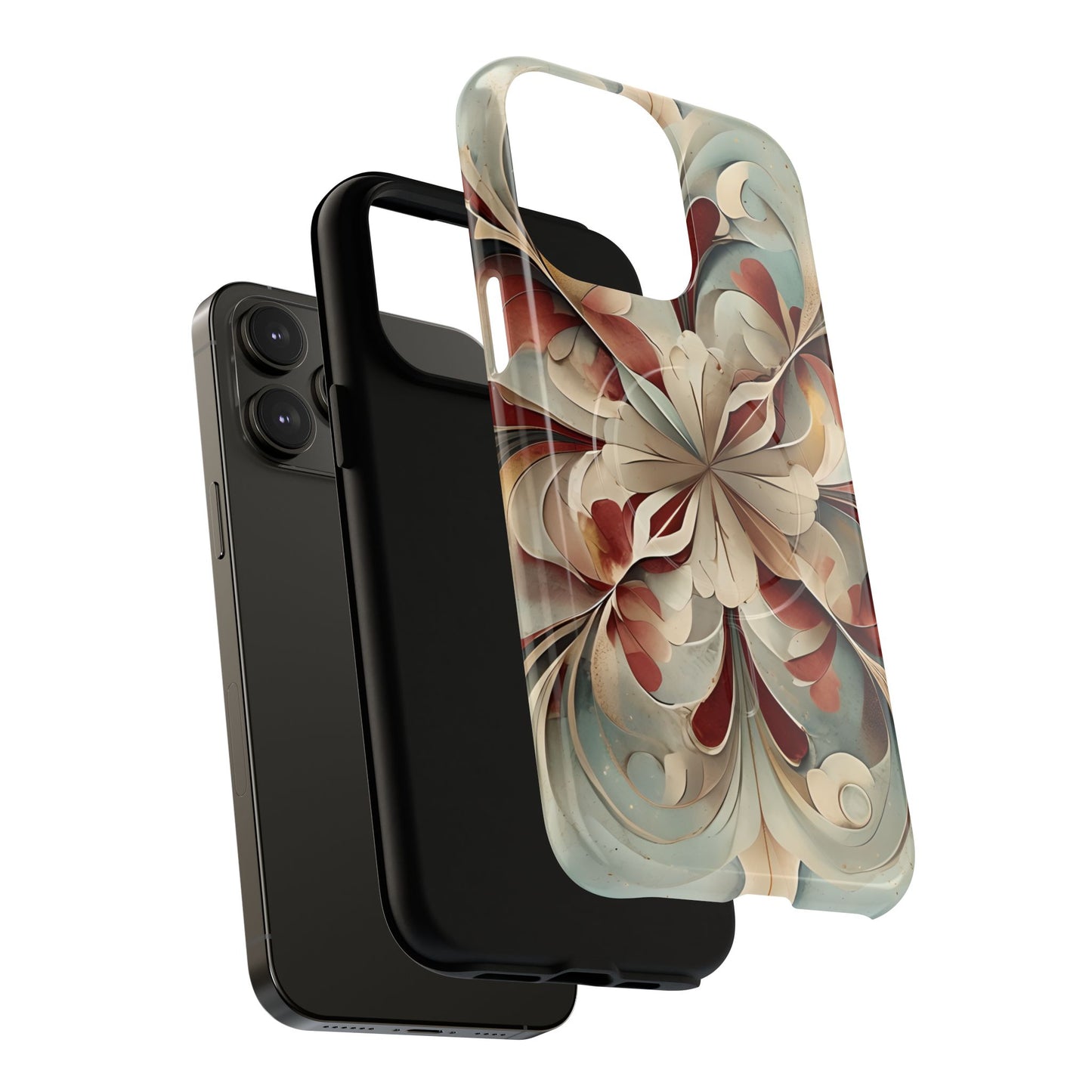 Vintage Baroque Blossom - Ornate Floral Art iPhone MagSafe Phone Case - Elegant Baroque-Inspired Design