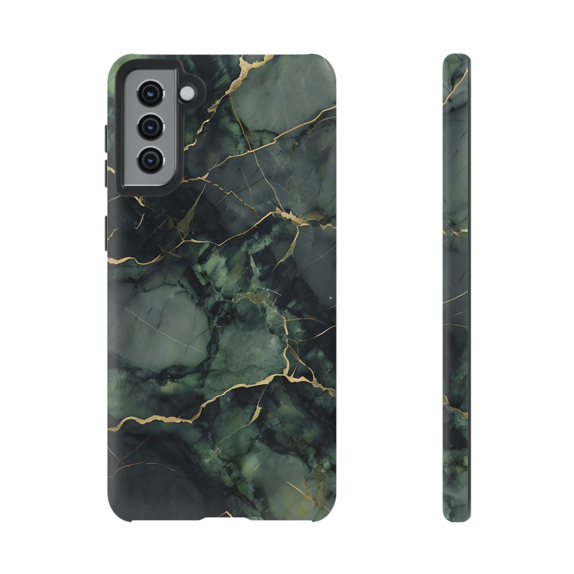 Verdant Vein Tough Case for Samsung Galaxy S21 Plus - Luxury Gold Vein, Nature-Inspired Protective Cover