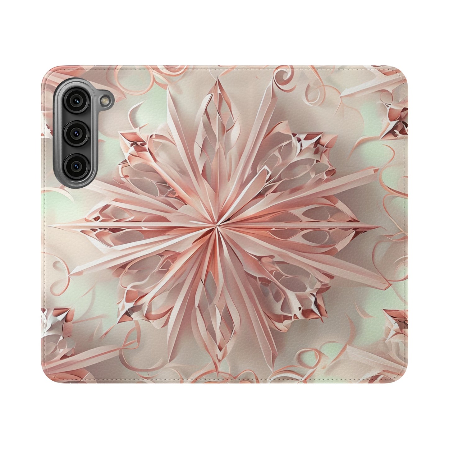 Blush Frost - Abstract Wallet Phone Case for Samsung Galaxy