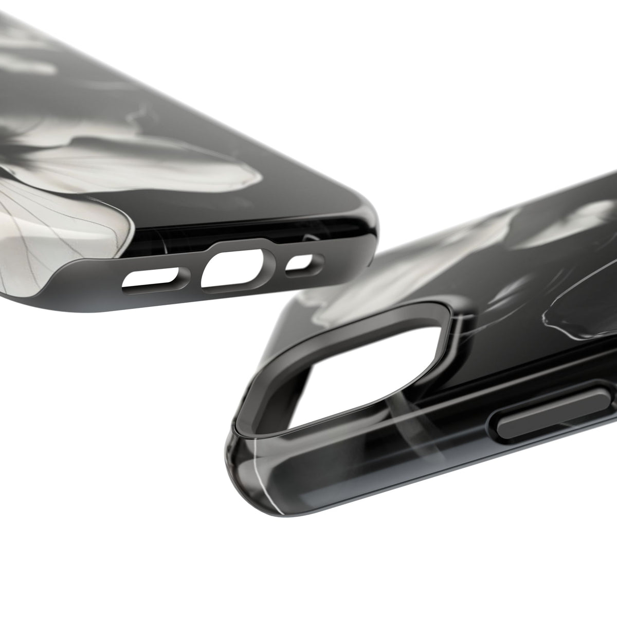 Monochrome Magnolia iPhone MagSafe Case