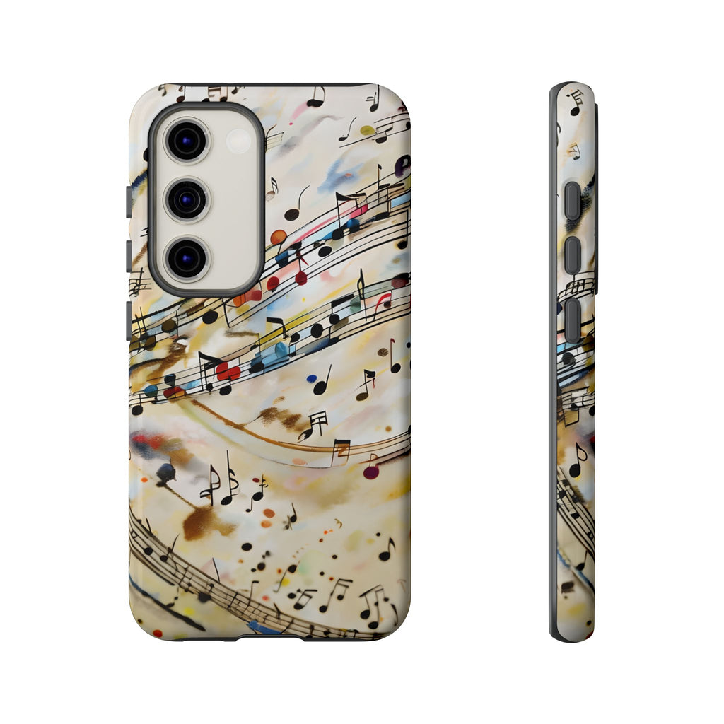Melodic Flow Abstract Music Notes Tough Case for Samsung Galaxy S23- Premium Shockproof Designer Phone Cover