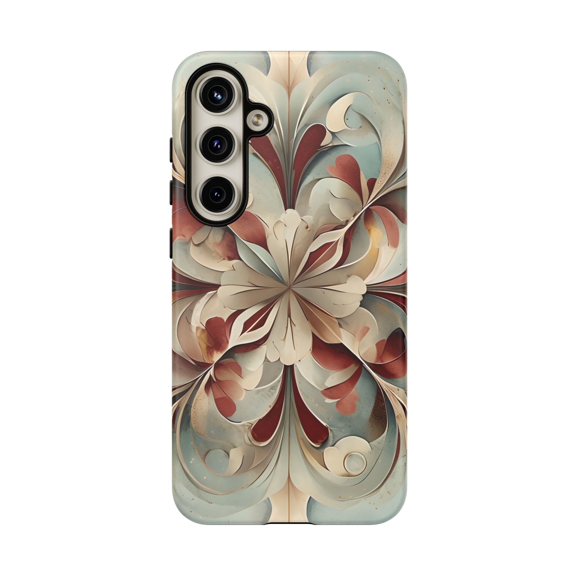 Vintage Baroque Blossom - Ornate Floral Art Samsung Galaxy S24 Plus Tough Phone Case - Elegant Baroque-Inspired Design