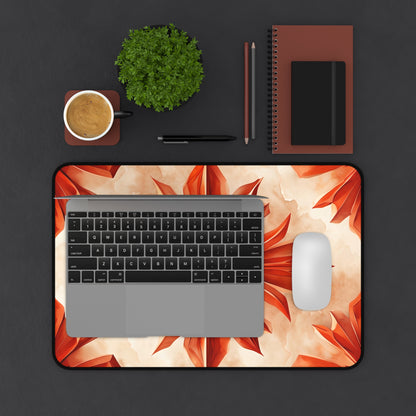 Sunset Fleur Designer Desk Mat - Premium Office Desk Pad, 3 Sizes Available, Artistic Workspace Protection