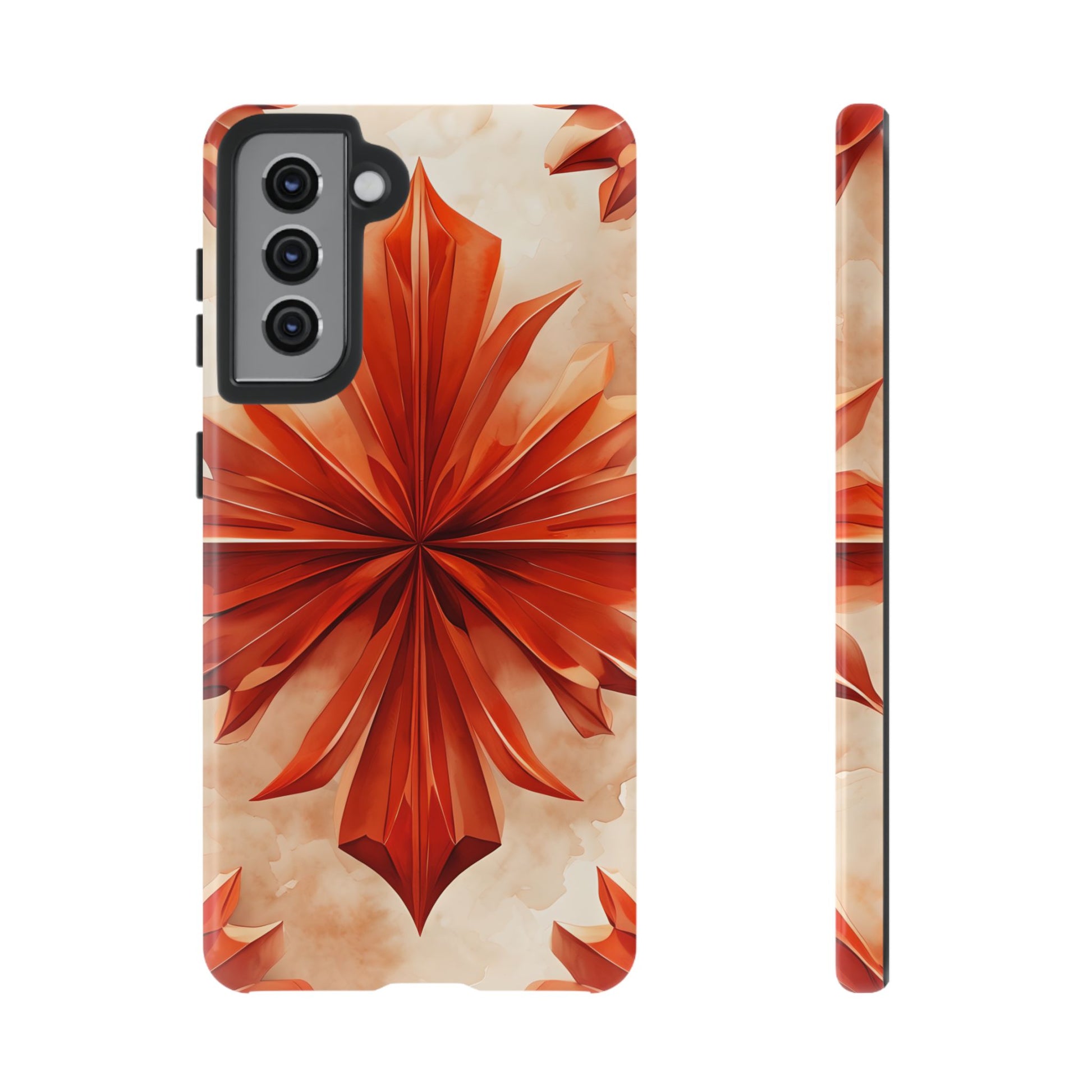 Sunset Fleur Samsung Galaxy S21 - Kaleidoscope Collection of MagSafe Compatible - Vibrant Sunset Flower Design