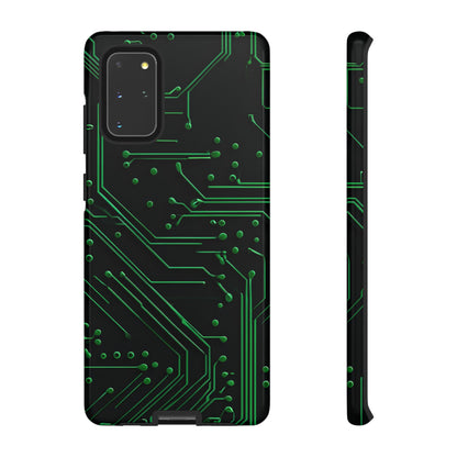 Green Circuit Grid Samsung Case