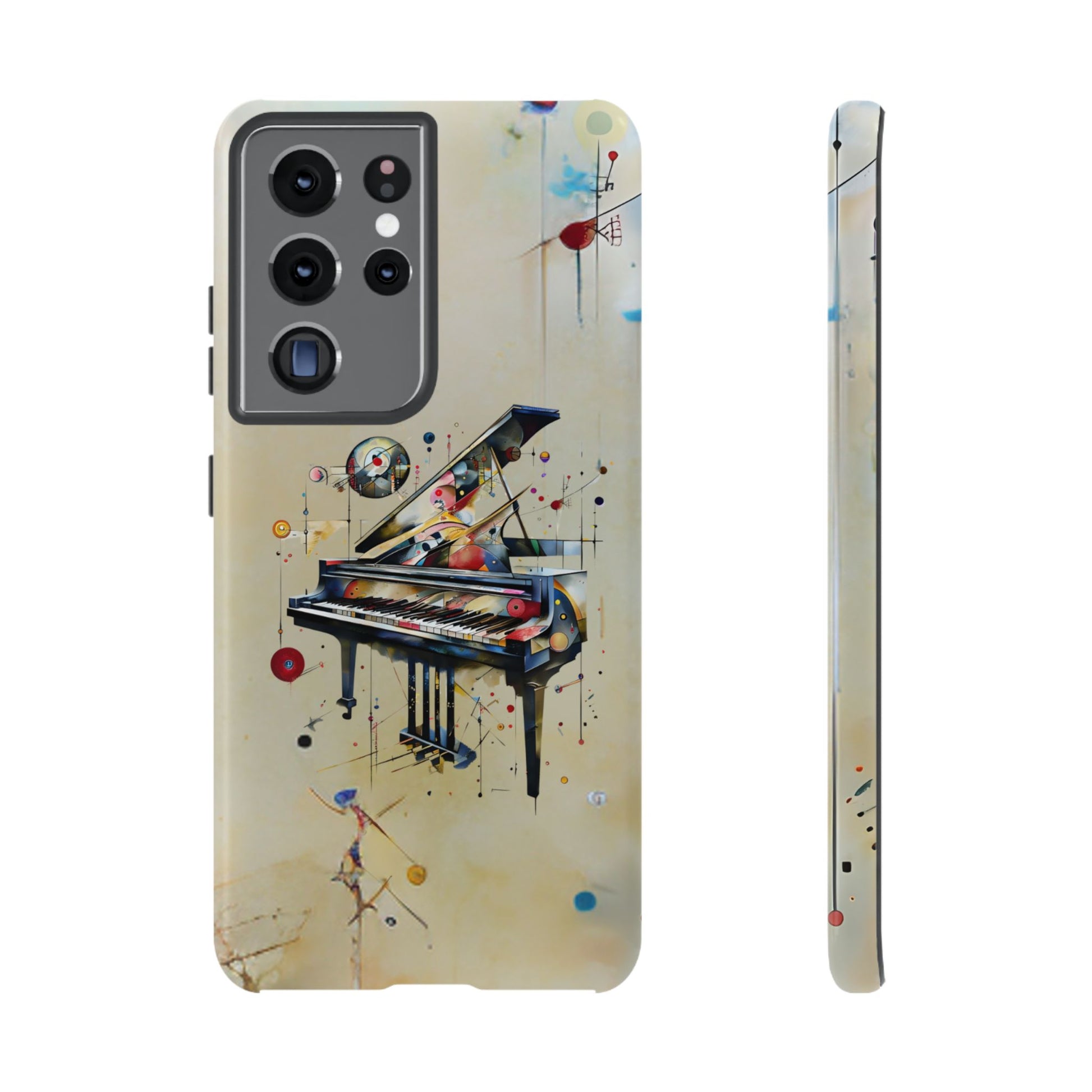 Keys of Imagination Artistic Grand Piano Tough Case for Samsung Galaxy S21 Ultra - Shockproof Phone Cover