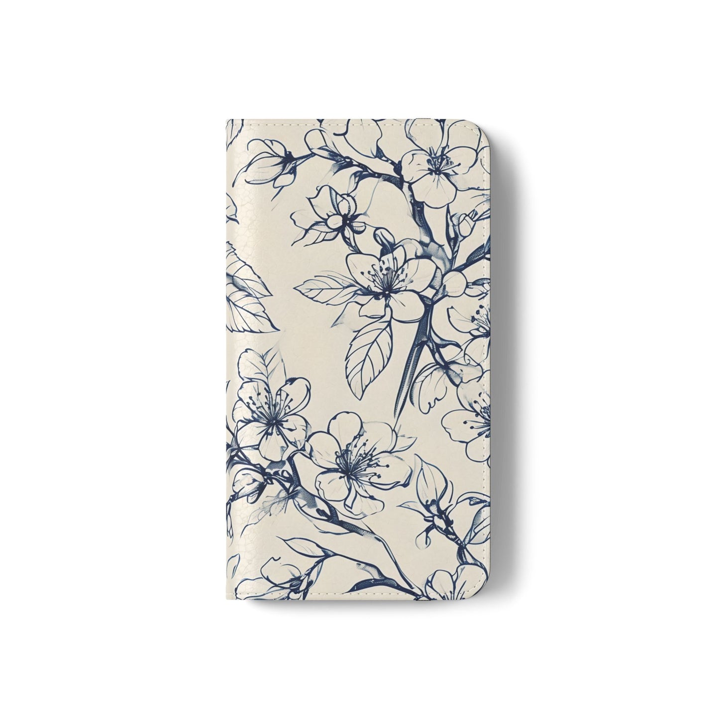 Blossom Sketch - Minimalist Floral Flip Phone Case for Samsung Galaxy