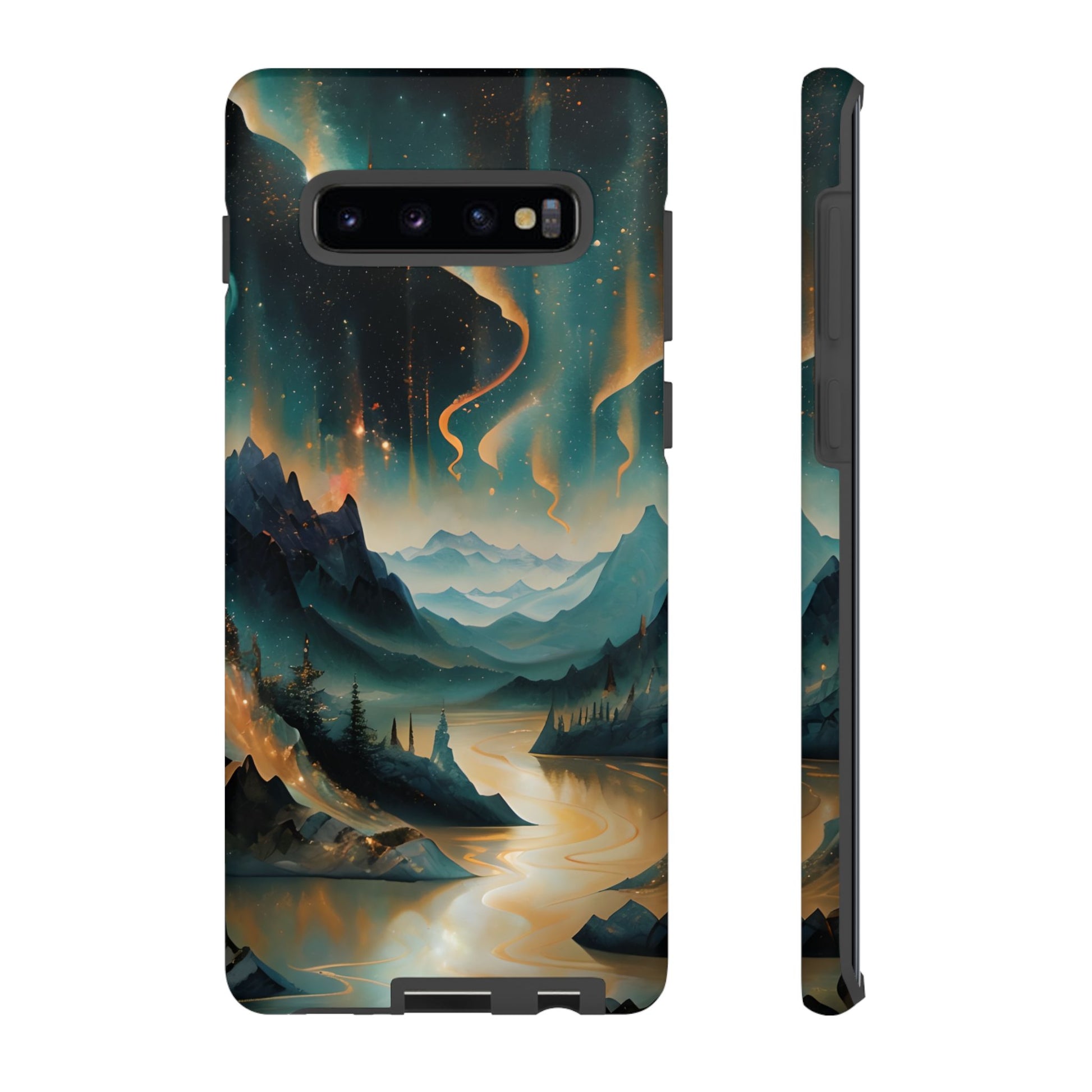 Aurora Dreamscape Samsung Galaxy S10 Plus Tough Case - Artistic Northern Lights Cover - Premium Abstract Design