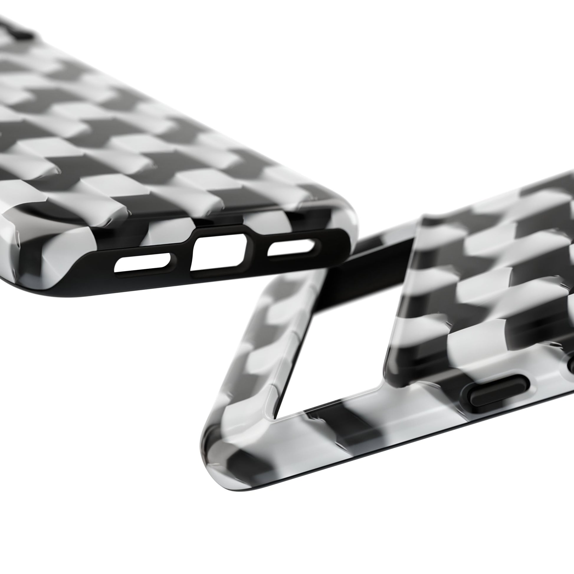 Monochrome Grid Tough Case for Google Pixel 8 Pro - Classic Checkerboard, Black & White, Minimalist Trend