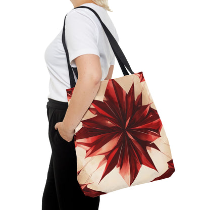 Ruby Compass Canvas Tote Bag (16x16 & 18x18) - Cozy Reading Nook Design Eco-Friendly Shopping Bag