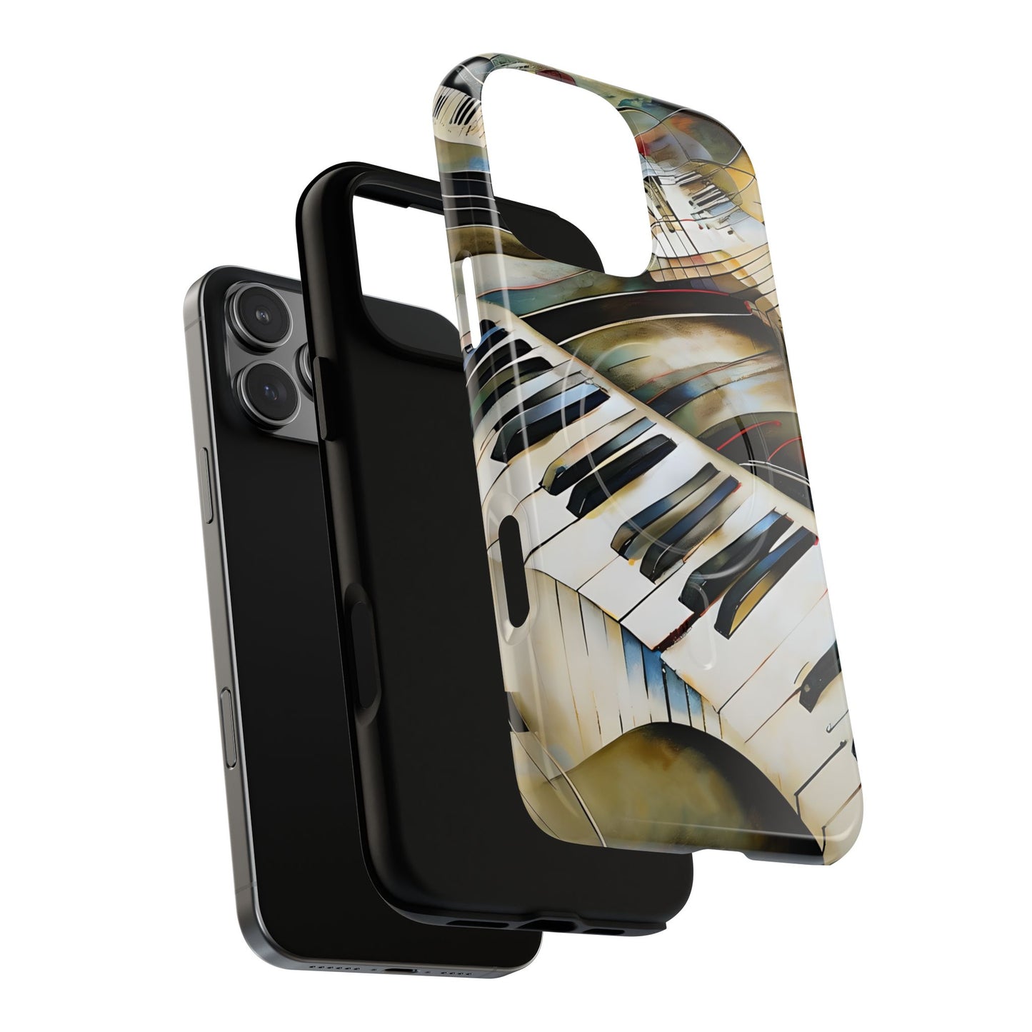 Dual-layer Ivory Cascade iPhone MagSafe case showing shock absorbing protection