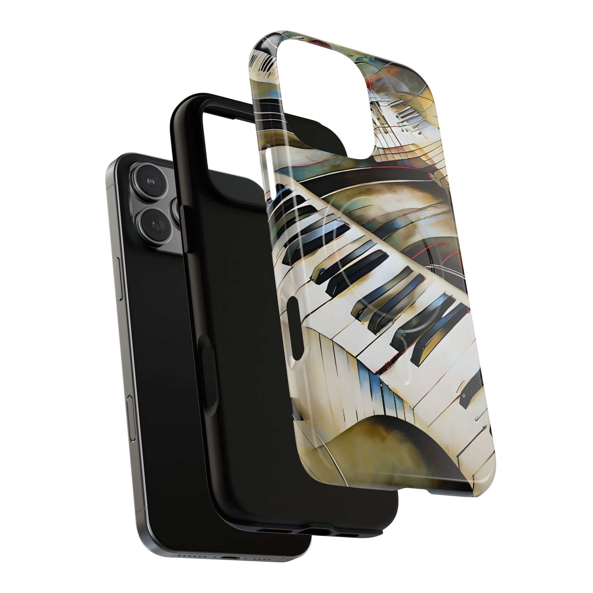 Dual-layer Ivory Cascade iPhone MagSafe case showing shock absorbing protection