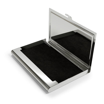 Golden Vein white marble gold veining business card holder open interior