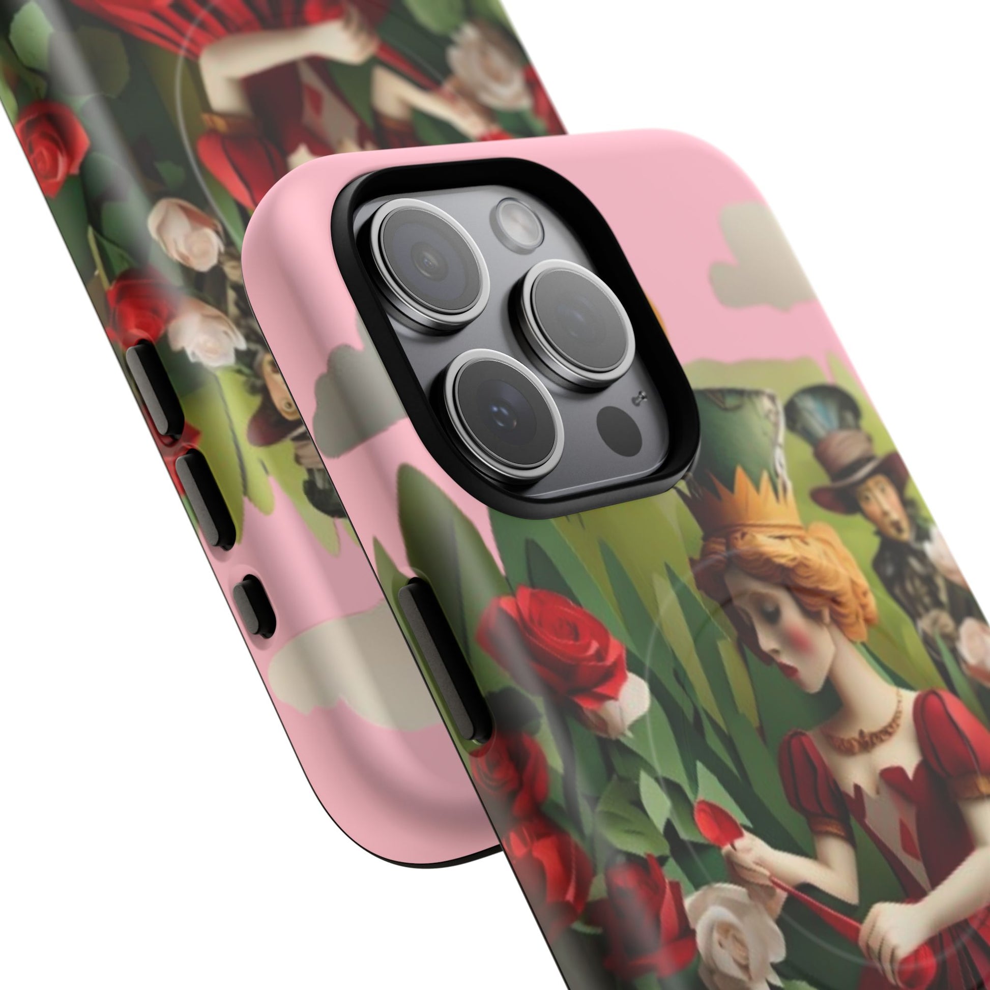 Regal Rose Court - iPhone 15 Pro Max MagSafe Phone Case - Whimsical Fantasy Floral Design