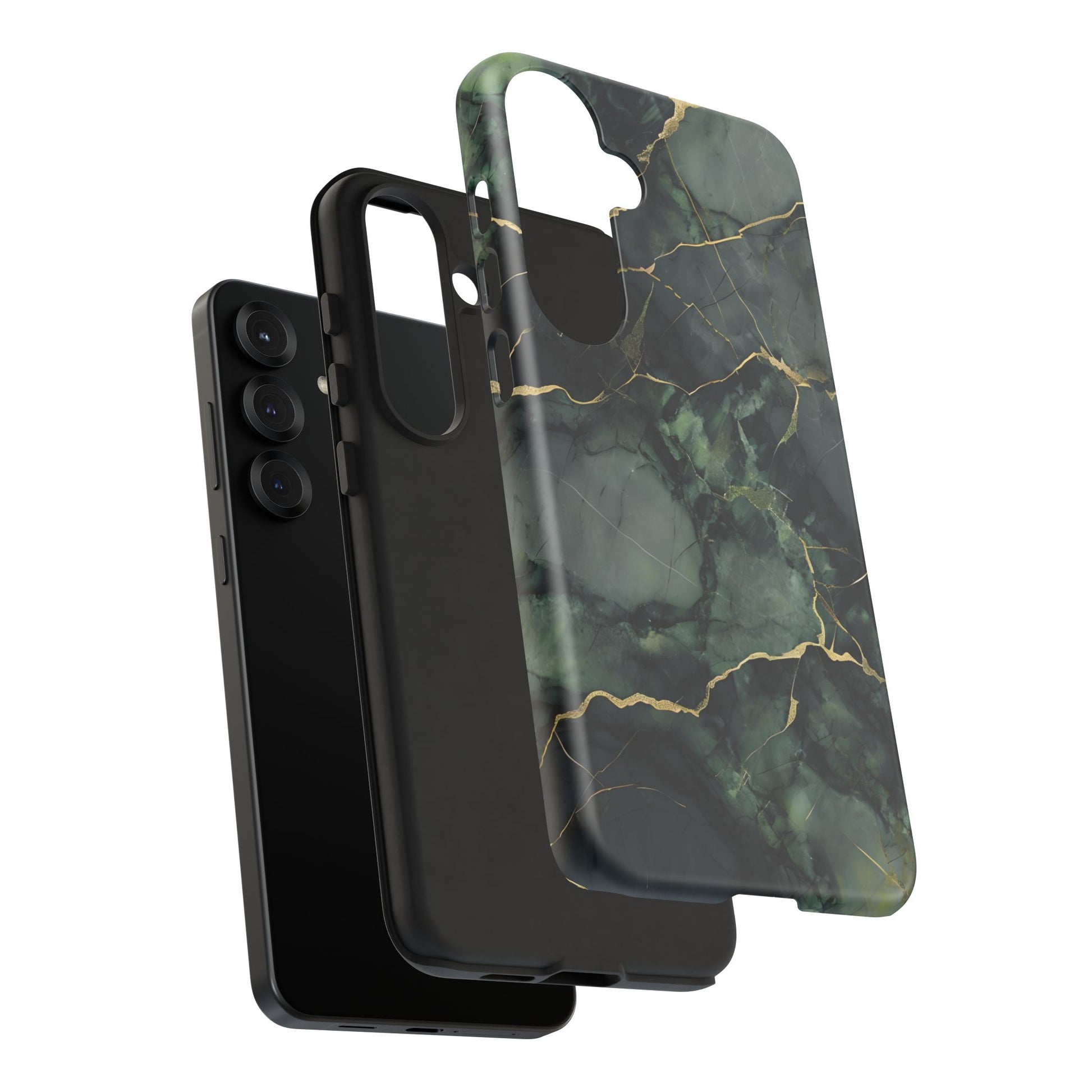 Verdant Vein Tough Case for Samsung Galaxy S25 Plus - Luxury Gold Vein, Nature-Inspired Protective Cover