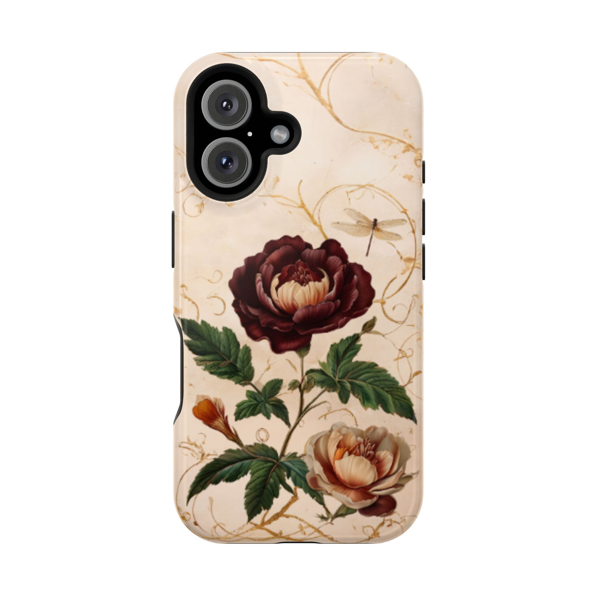 Vintage Burgundy Rose iPhone MagSafe Case