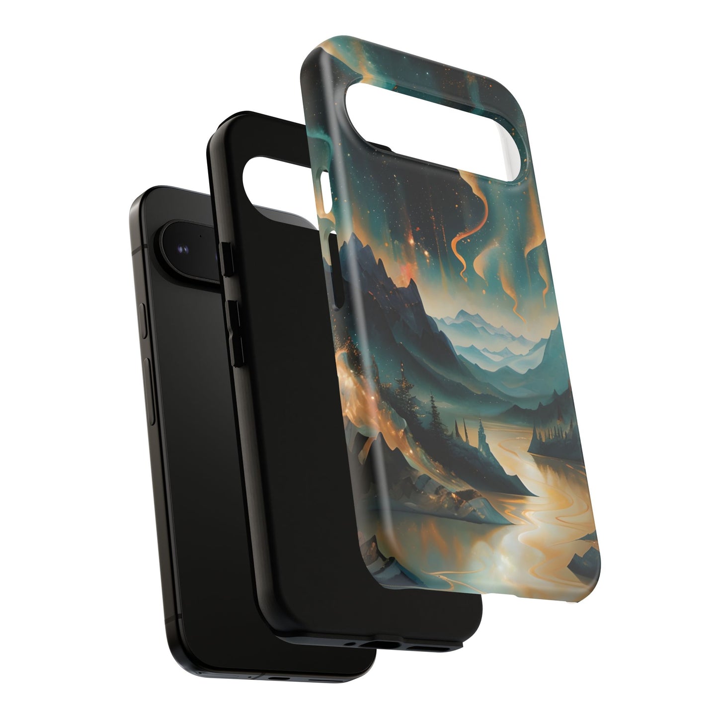Aurora Dreamscape Tough Case for Google Pixel - Northern Lights Artistic Shockproof Cover, Elegant Protective Phone Case