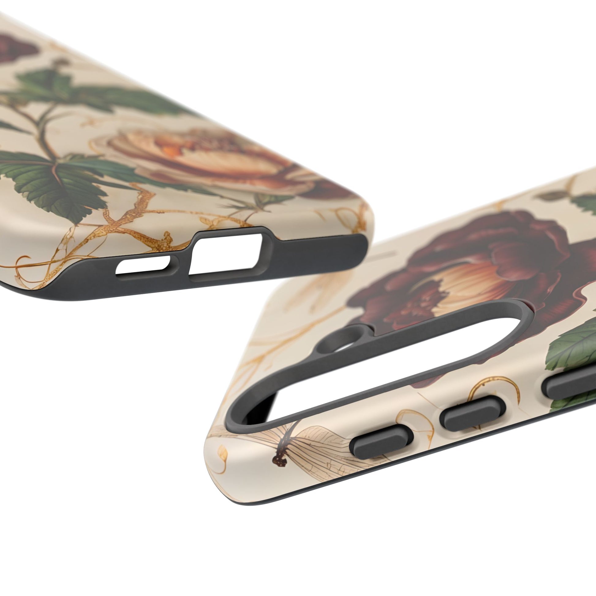 Vintage Burgundy Rose - Elegant Floral Samsung  S25 Phone Case - Classic Painterly Rose Design