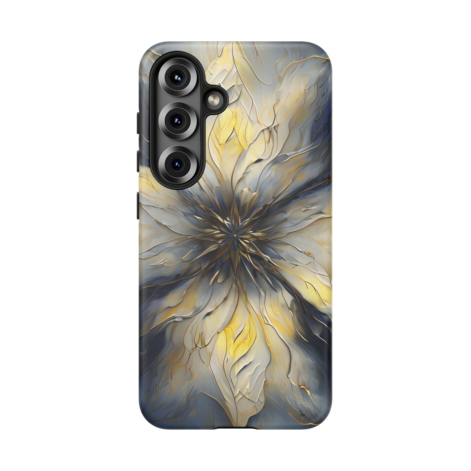 Luminous Petal Tough Case for Samsung Galaxy S25 - Premium Shockproof Designer Phone Cover
