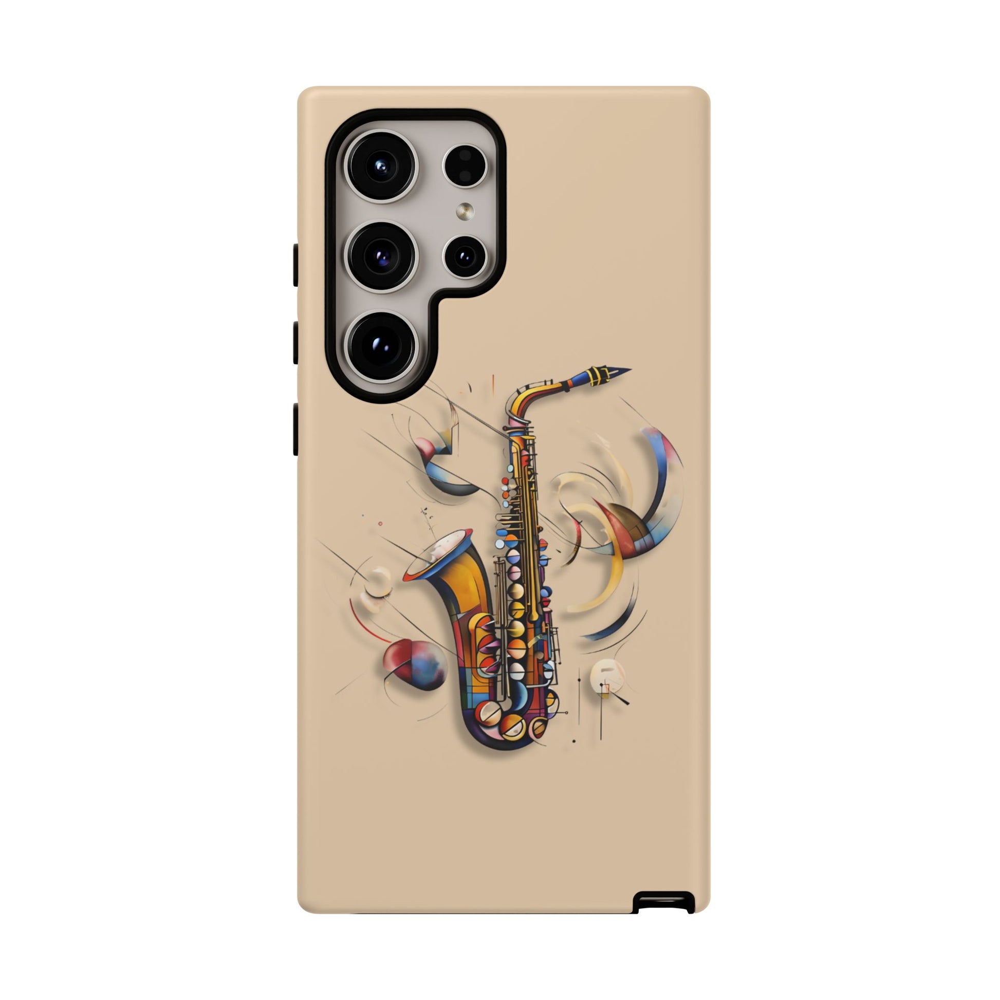 Brass Rhapsody Artistic Saxophone Music Tough Case for Samsung Galaxy S24 Ultra - Shockproof Phone Cover