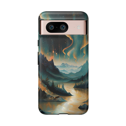 Aurora Dreamscape Tough Case for Google Pixel - Northern Lights Artistic Shockproof Cover, Elegant Protective Phone Case