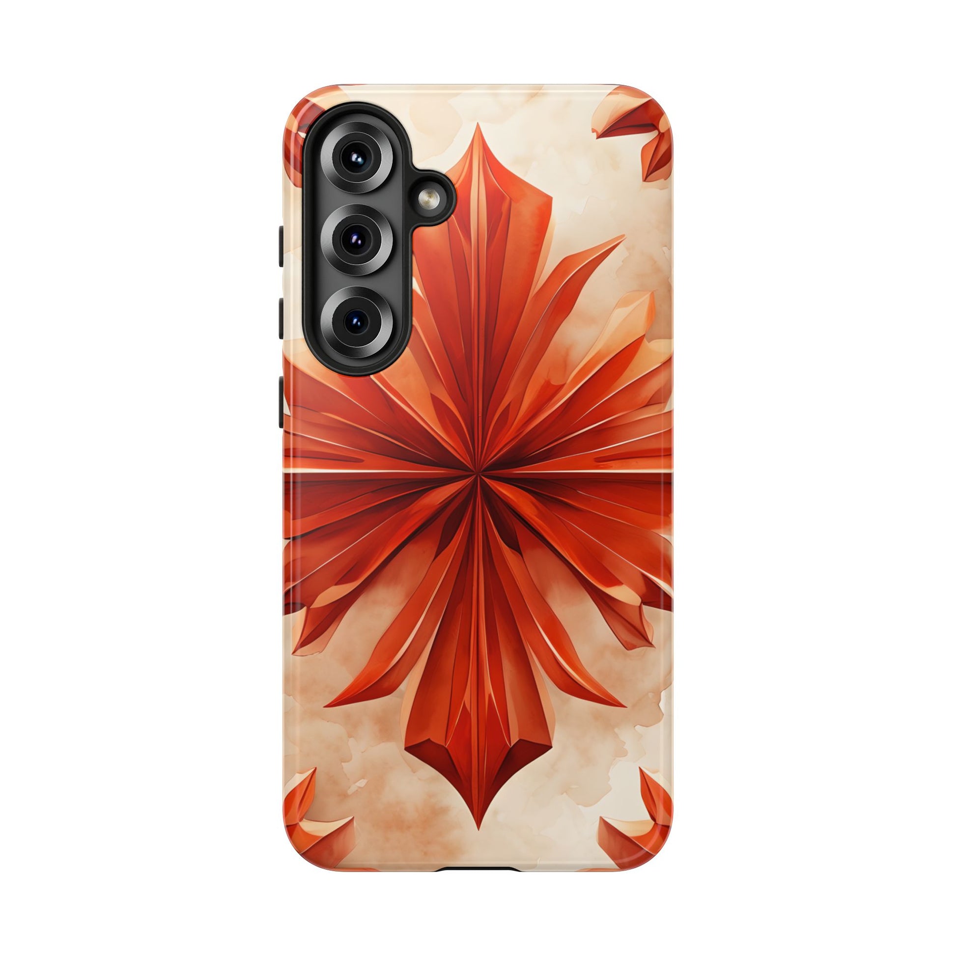 Sunset Fleur Samsung Galaxy S25 Plus - Kaleidoscope Collection of MagSafe Compatible - Vibrant Sunset Flower Design