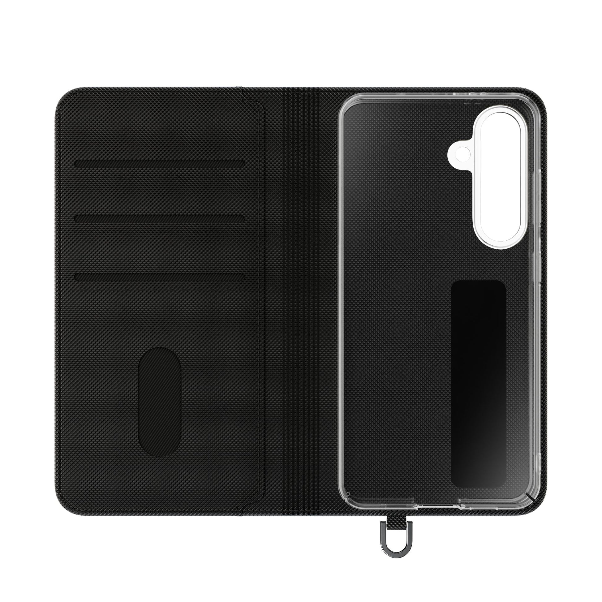 Obsidian Kaleidoscope Samsung Galaxy S24 Wallet Case - Elegant Abstract Flip Cover with Card Slots