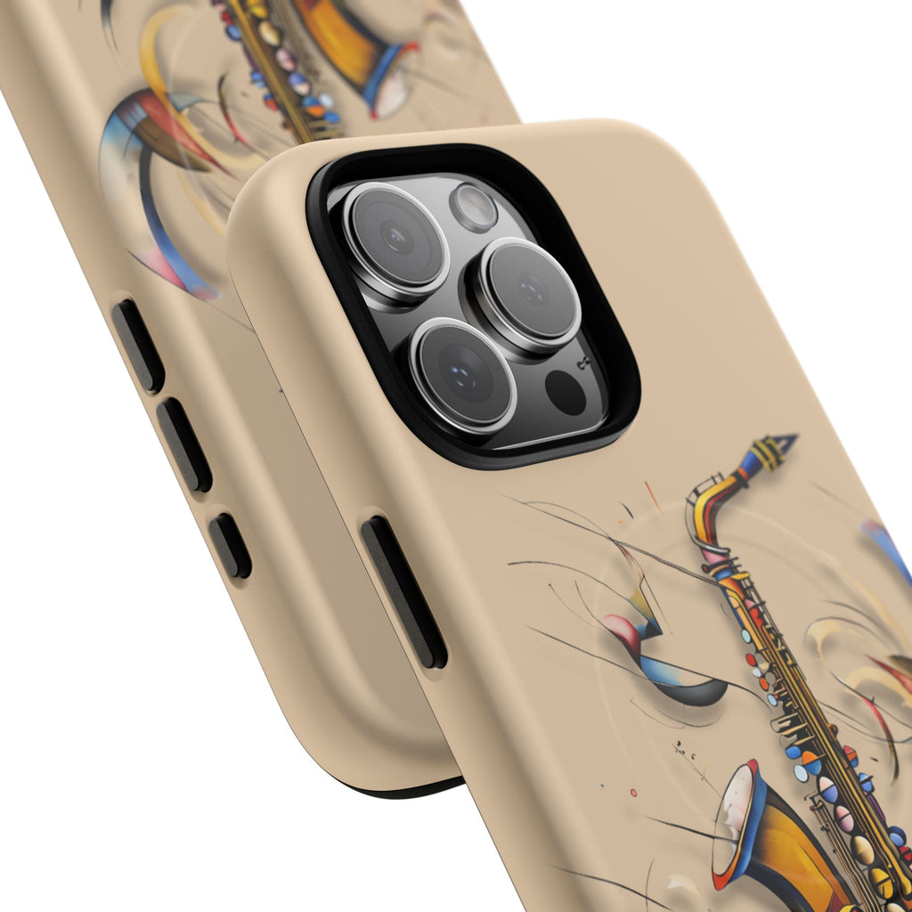 Brass Rhapsody Artistic Saxophone Music iPhone 16 Pro Max MagSafe Case