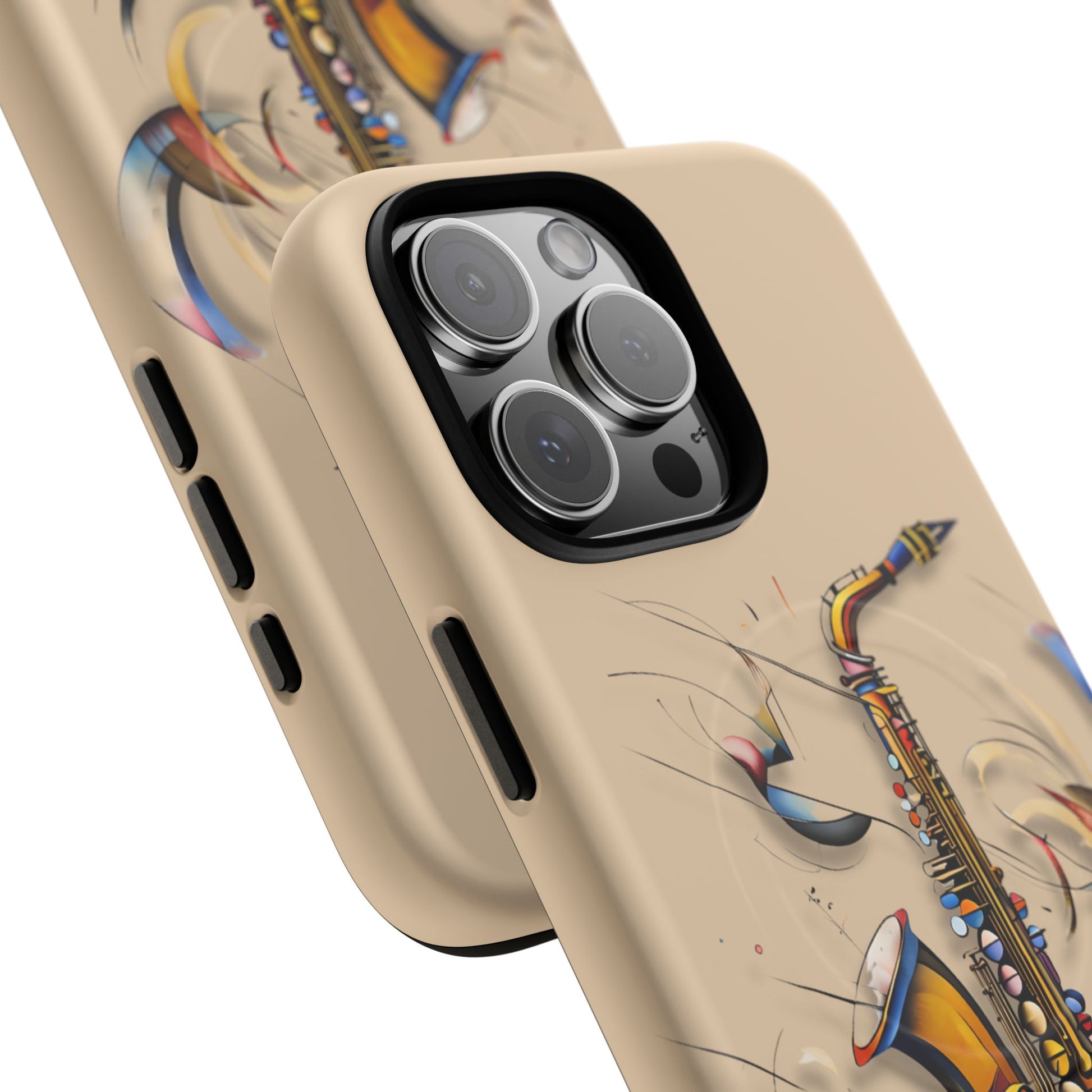 Brass Rhapsody Artistic Saxophone Music iPhone 16 Pro Max MagSafe Case