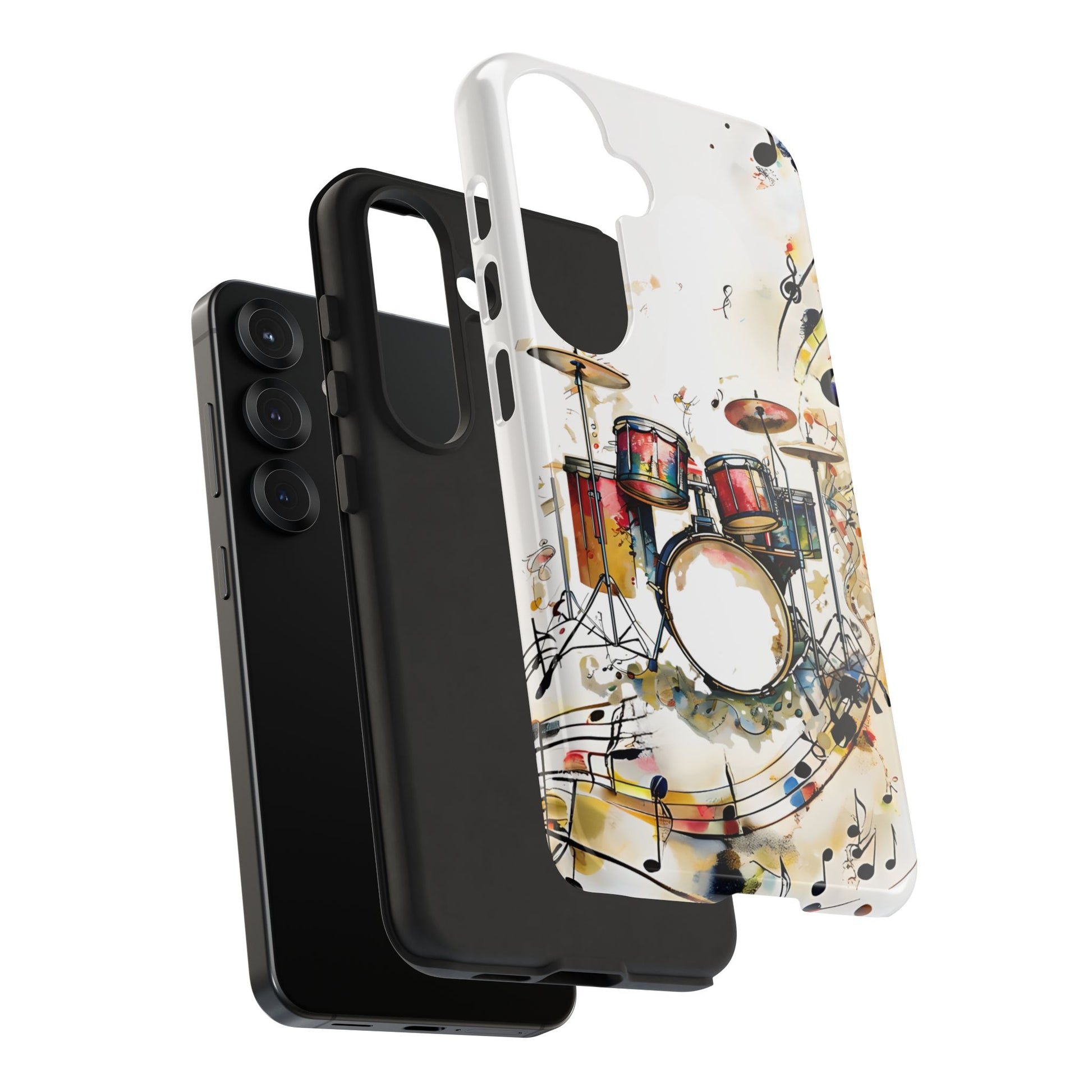 Beatline Abstract Drums and Music Notes Tough Case for Samsung Galaxy S25 - Shockproof Phone Cover