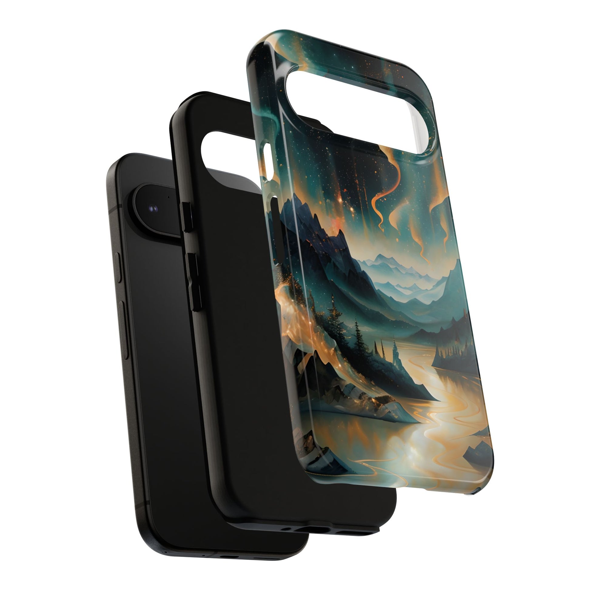 Aurora Dreamscape Tough Case for Google Pixel 9- Northern Lights Artistic Shockproof Cover, Elegant Protective Phone Case