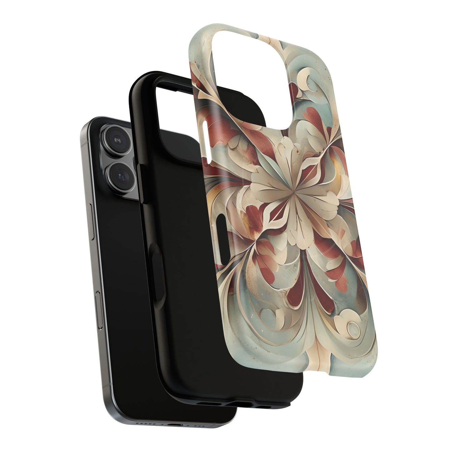 Vintage Baroque Blossom - Ornate Floral Art iPhone MagSafe Phone Case - Elegant Baroque-Inspired Design