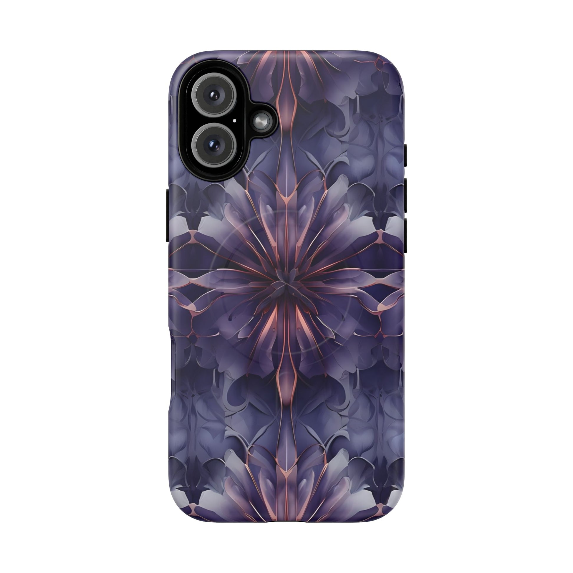 Twilight Tapestry - iPhone 16 Plus MagSafe Phone Case - Purple Kaleidoscope Design
