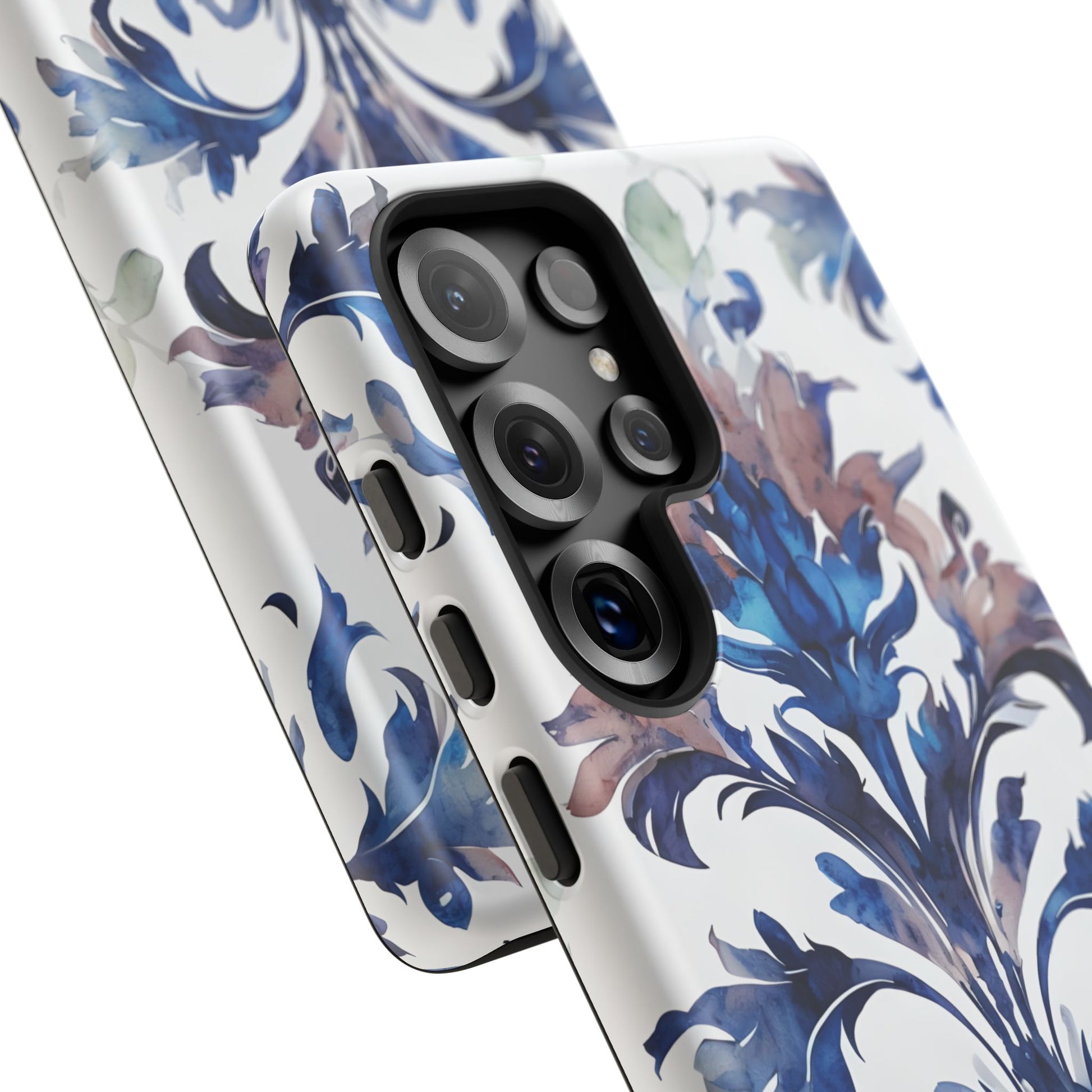 Delft Reverie - Elegant Blue & White Samsung S25 Ultra Tough Phone Case - Dutch Delftware-Inspired Floral Design