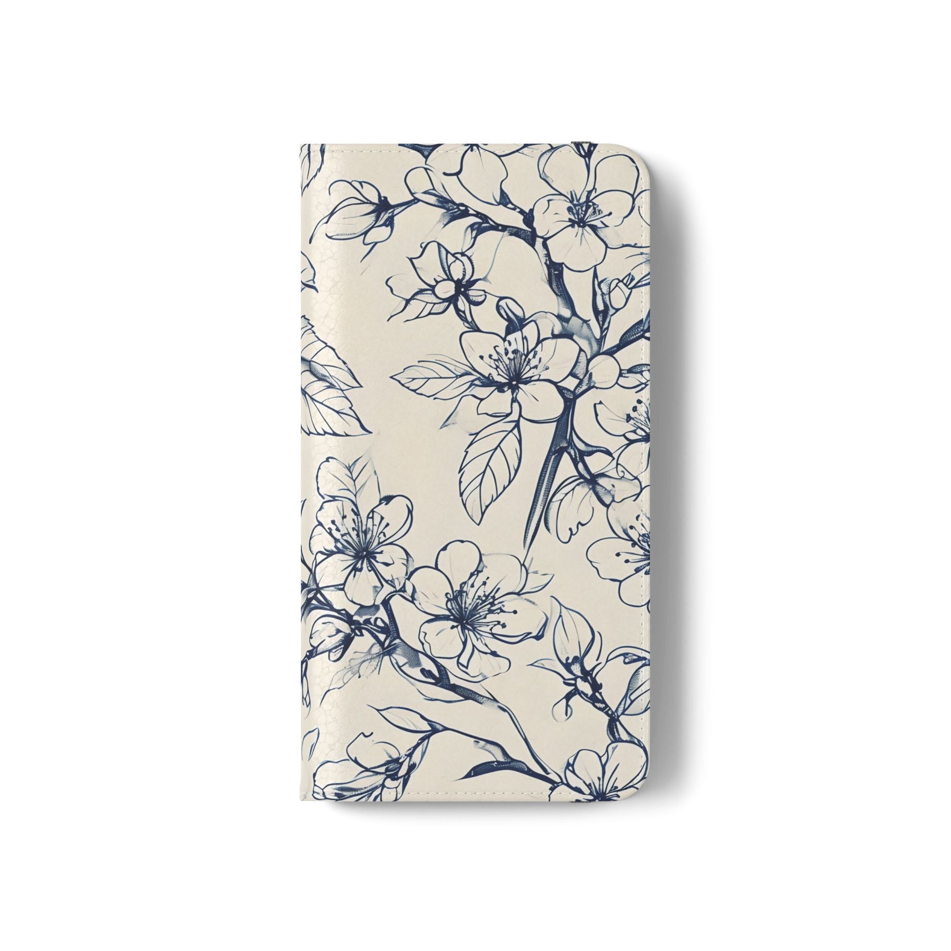 Blossom Sketch - Minimalist Floral Flip Phone Case for Samsung Galaxy S21