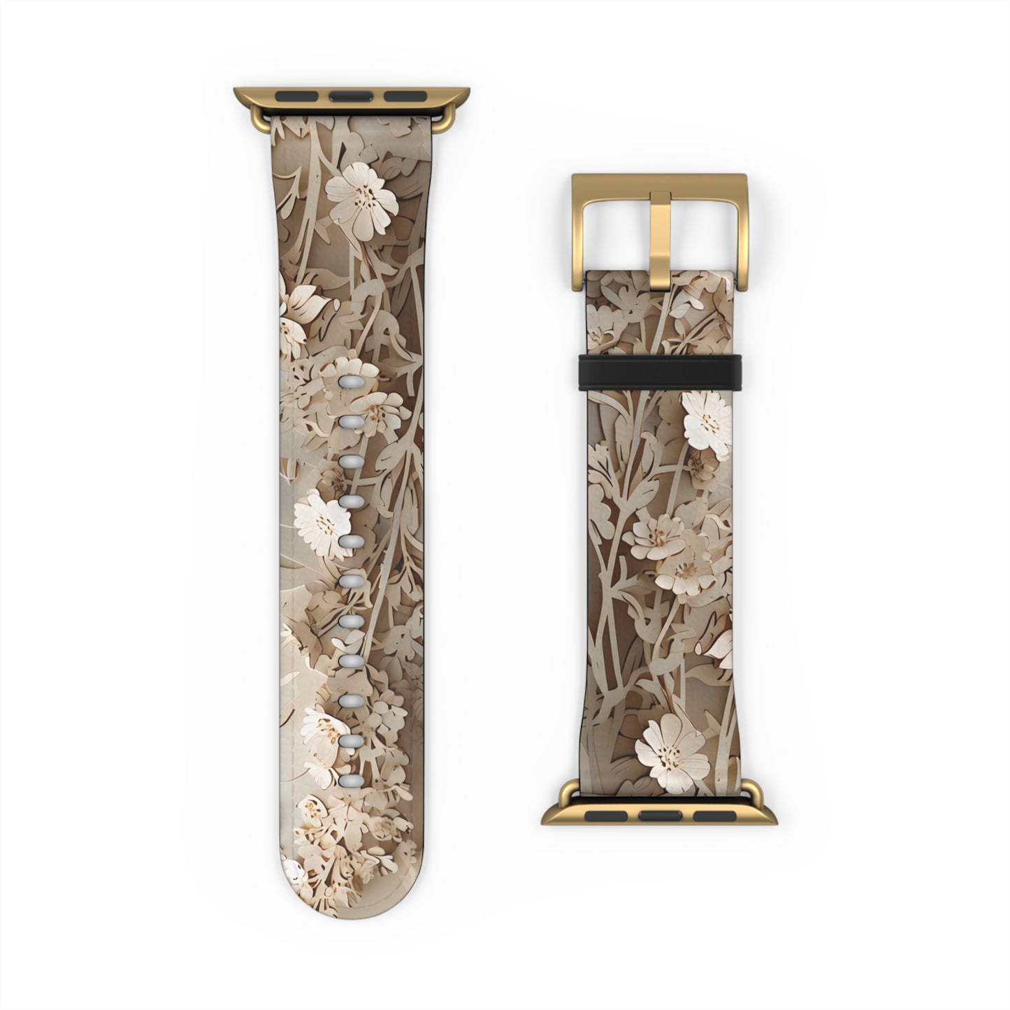 Moonlit Garden Apple Watch Band - Premium Custom Strap for Series 1-9, SE & Ultra - Artistic Vegan Leather