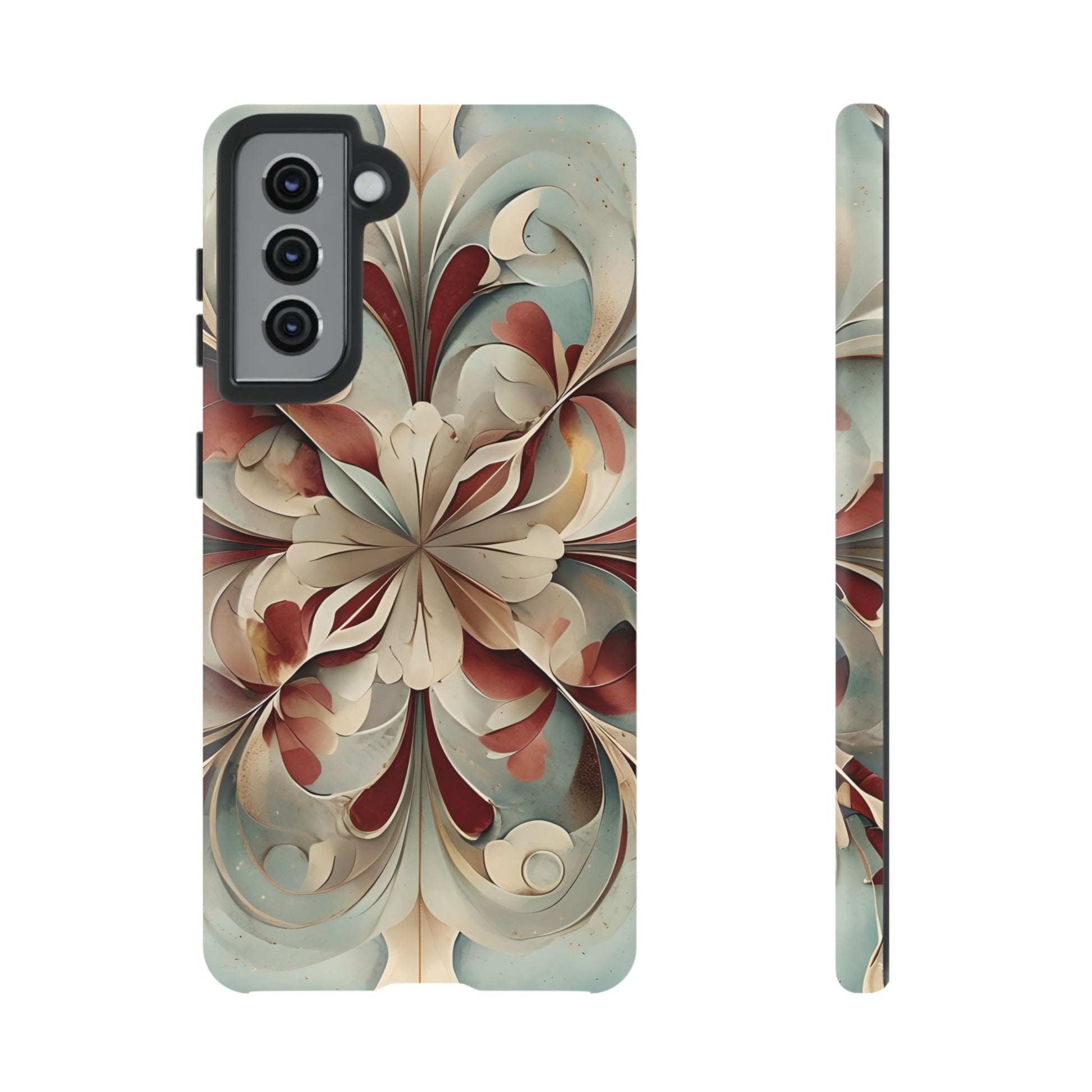 Vintage Baroque Blossom - Ornate Floral Art Samsung Galaxy S21 Tough Phone Case - Elegant Baroque-Inspired Design