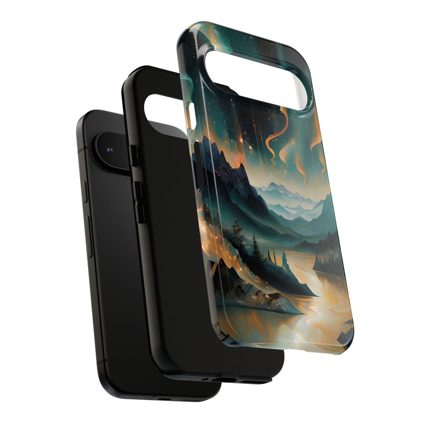 Aurora Dreamscape Tough Case for Google Pixel - Northern Lights Artistic Shockproof Cover, Elegant Protective Phone Case