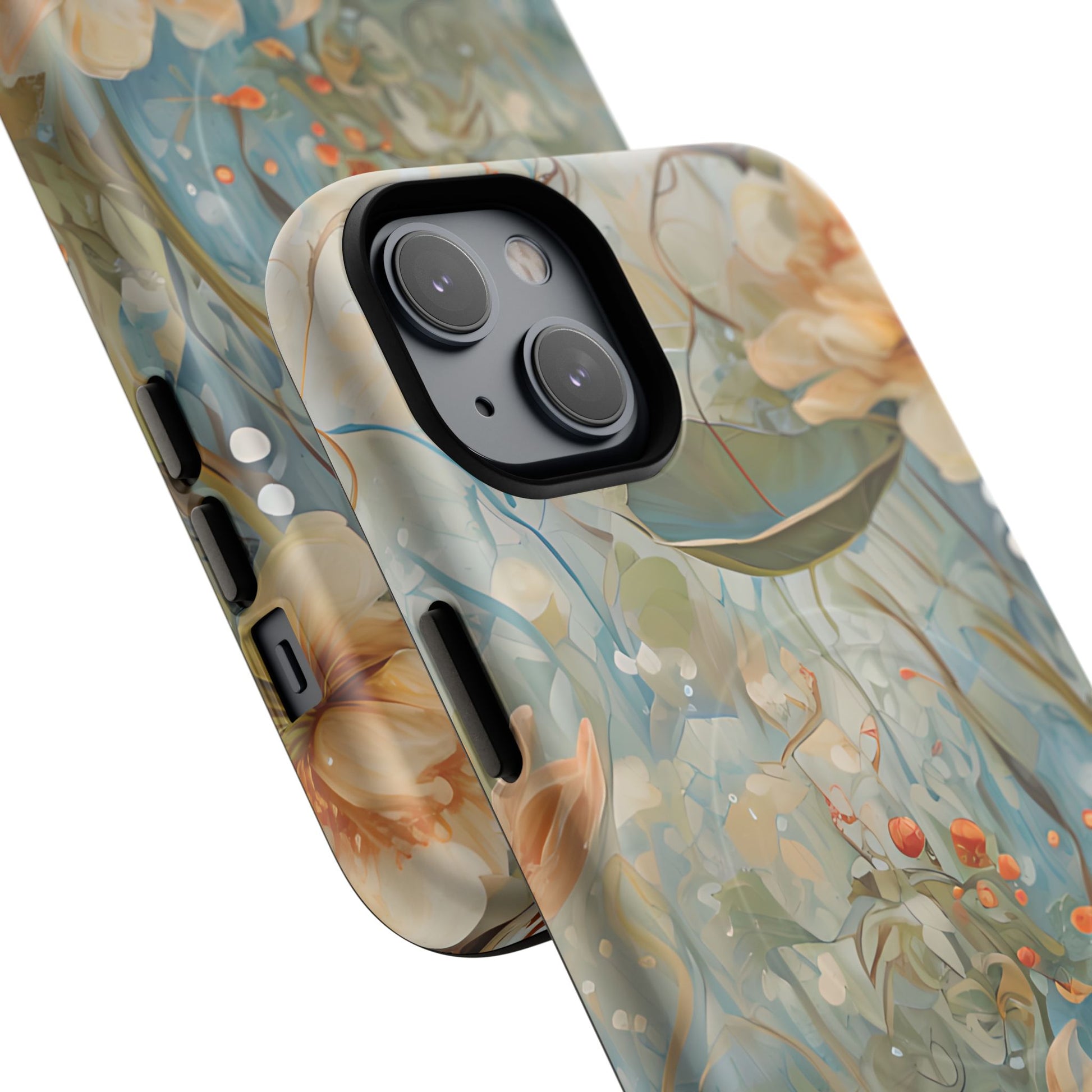 Waterlily Dreamscape - Artistic Floral iPhone 14 Plus MagSafe Phone Case -Waterlily & Lotus Design
