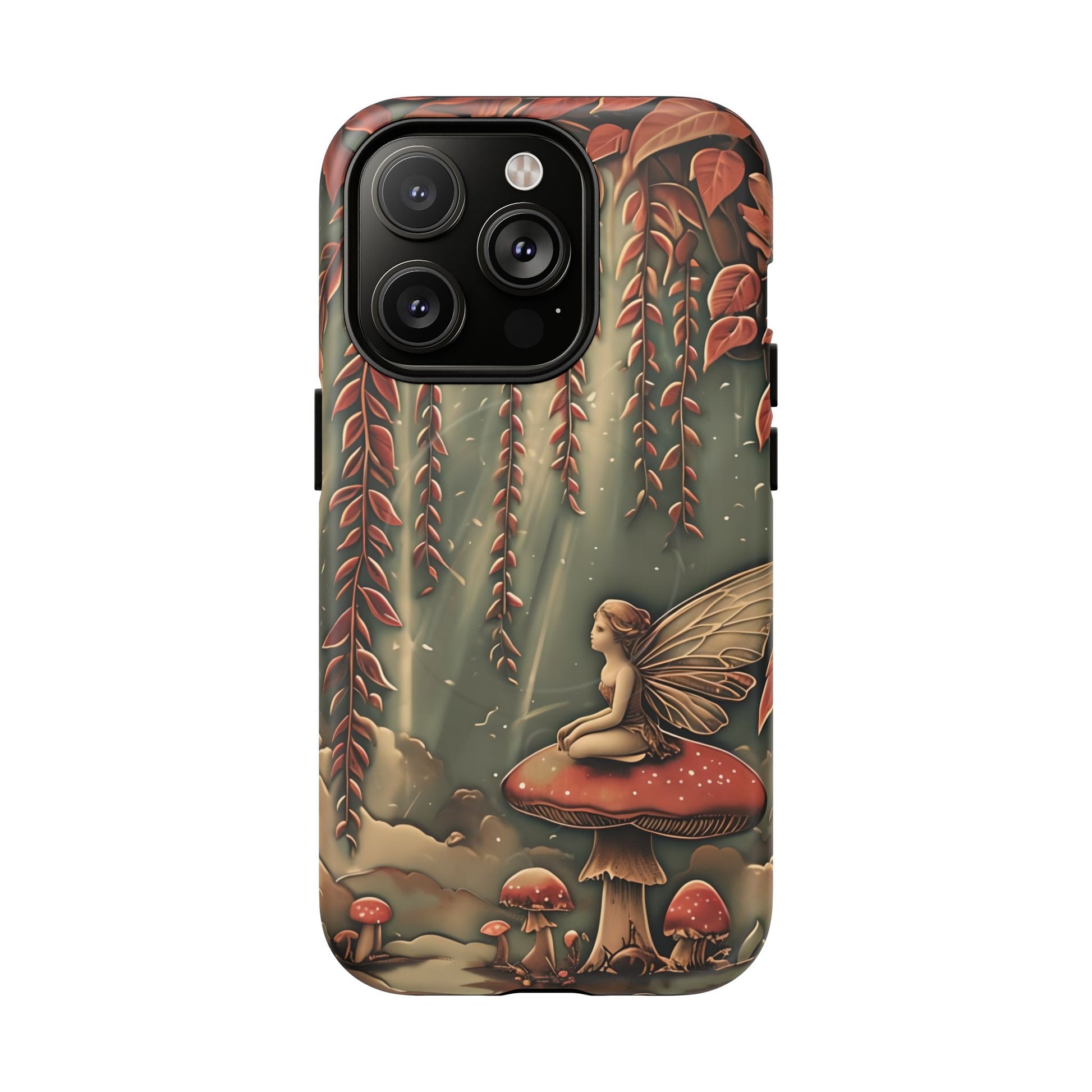 Willow Whisper - Tranquil Nature Art iPhone 14 Pro MagSafe Phone Case - Serene Willow Tree & Meditative Figure Design