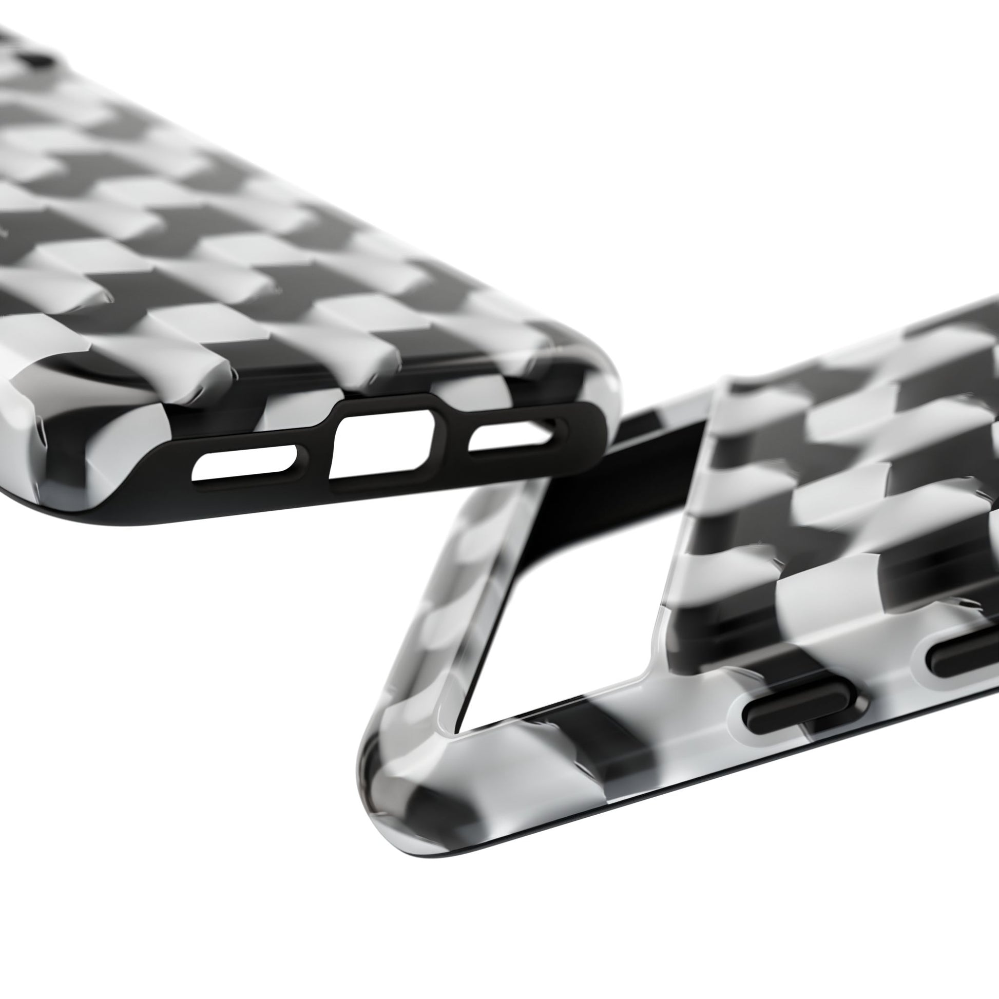 Monochrome Grid Tough Case for Google Pixel 8 - Classic Checkerboard, Black & White, Minimalist Trend