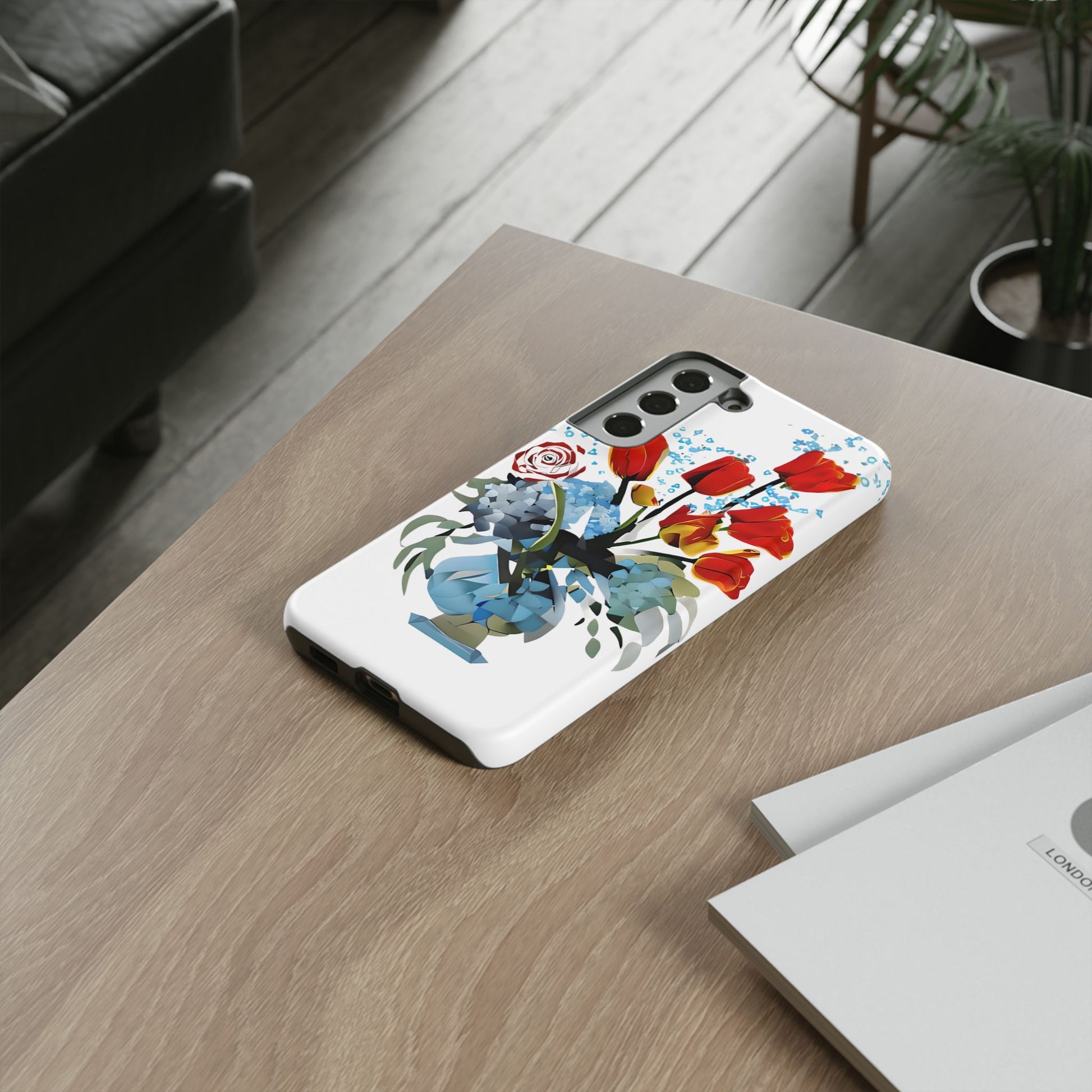 Bouquet Brilliance - Artistic Floral Samsung S22 Plus Phone Case - Vibrant Tulip, Rose & Hydrangea Design