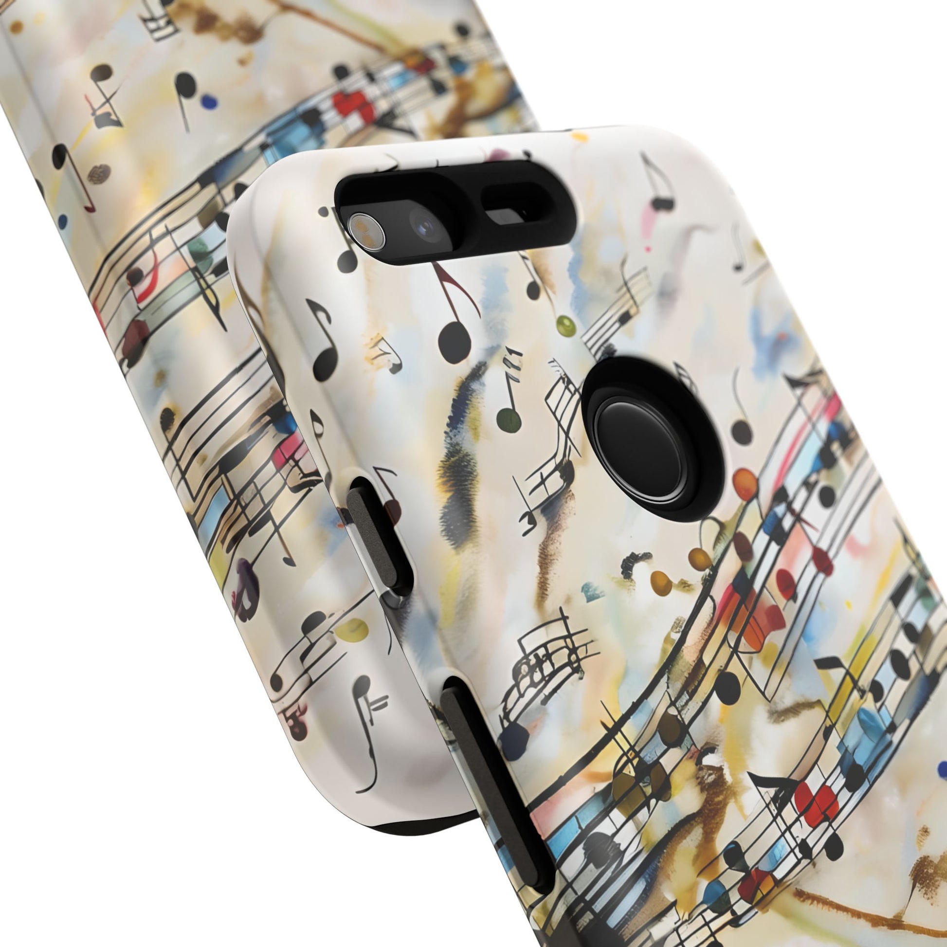 Melodic Flow Abstract Music Notes Tough Case for Google Pixel - Shockproof Phone Cover